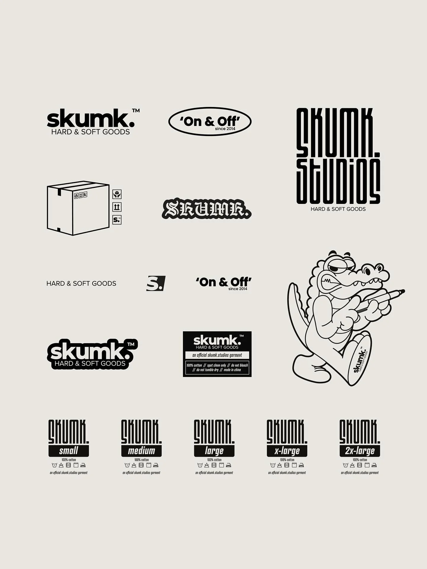 Little round-up of logos and graphics for @skumk.official looking slick!

It&rsquo;s always so fun getting the chance to play around with ideas and bring concepts to life. 

&bull;

Chasing some killer graphics? Get in touch and let&rsquo;s make it h