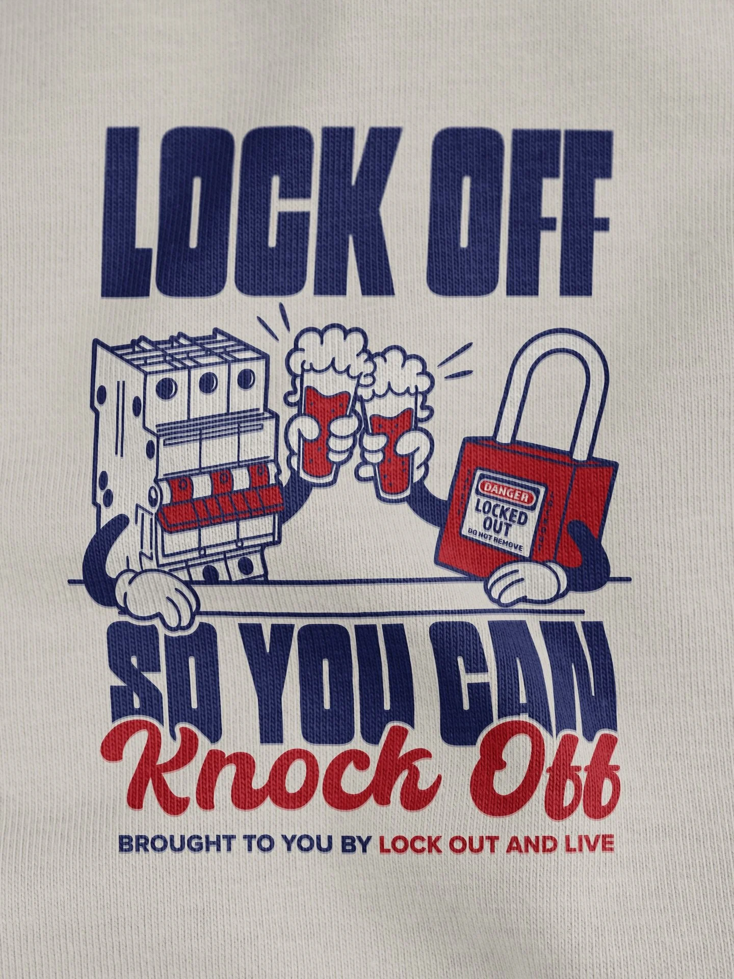 You know what they say&hellip;
&ldquo;Lock off so you can knock off!&rdquo; 🍻 

Love getting the chance to work on fresh merch designs for the legends @lockoutandlive 

Always coming in with such fun creative briefs and pairing it with a message tha
