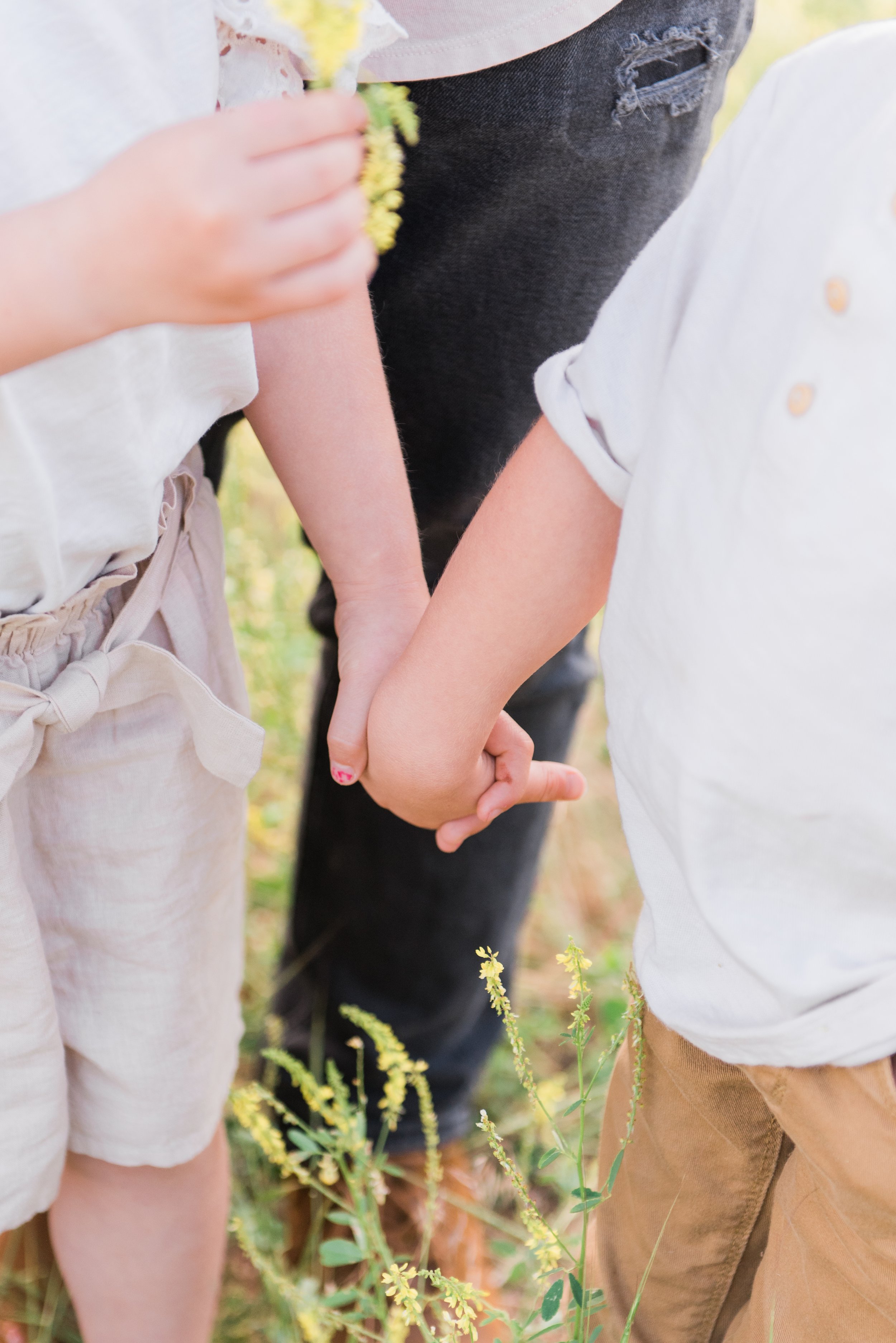  Two siblings hold hands in a family photoshoot captured by Jacquie Erickson. Sandy Springs Georgia email templates know your clients photo timeline updates#postphotoshoottips #GeorgiaFamilyPhotographer #photographertips #peachtreeGAphotographer 