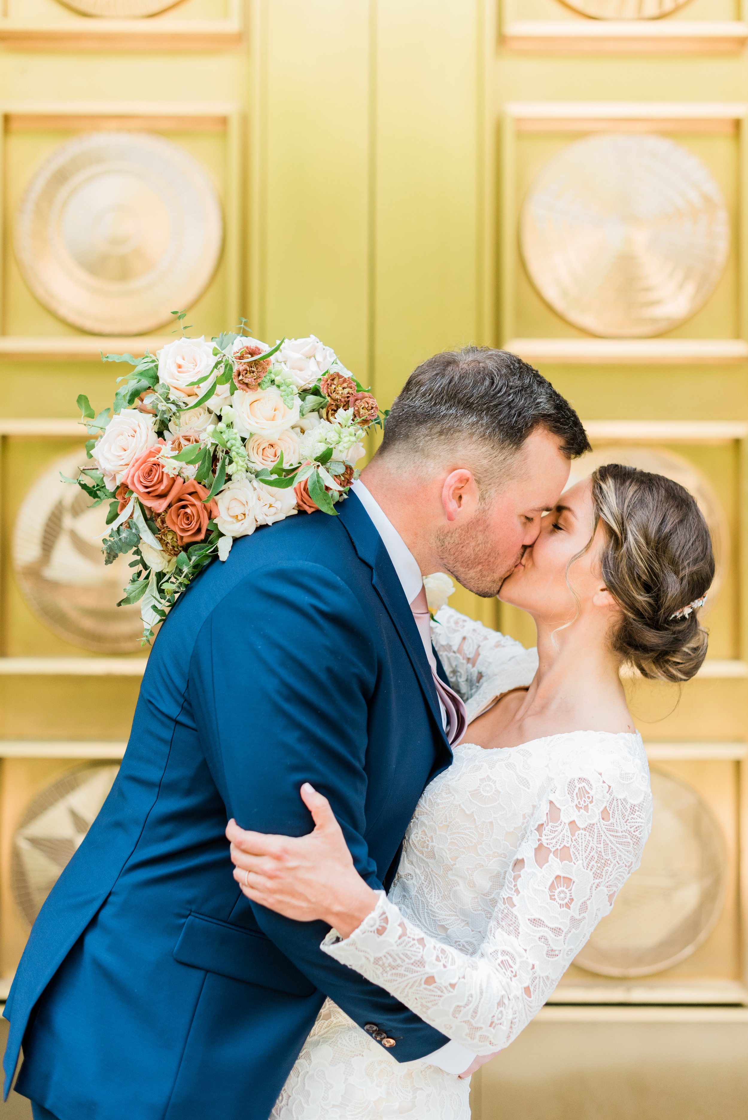  This gorgeous bride and groom share a kiss after their temple exit in Atlanta, GA.&nbsp; #marylandweddingphotographer #atlantaweddingphotographer #brideandgroom #justmarriedphotos #bridalportraits #weddingdayphotos #Atlantatemplewedding #atlantaldst