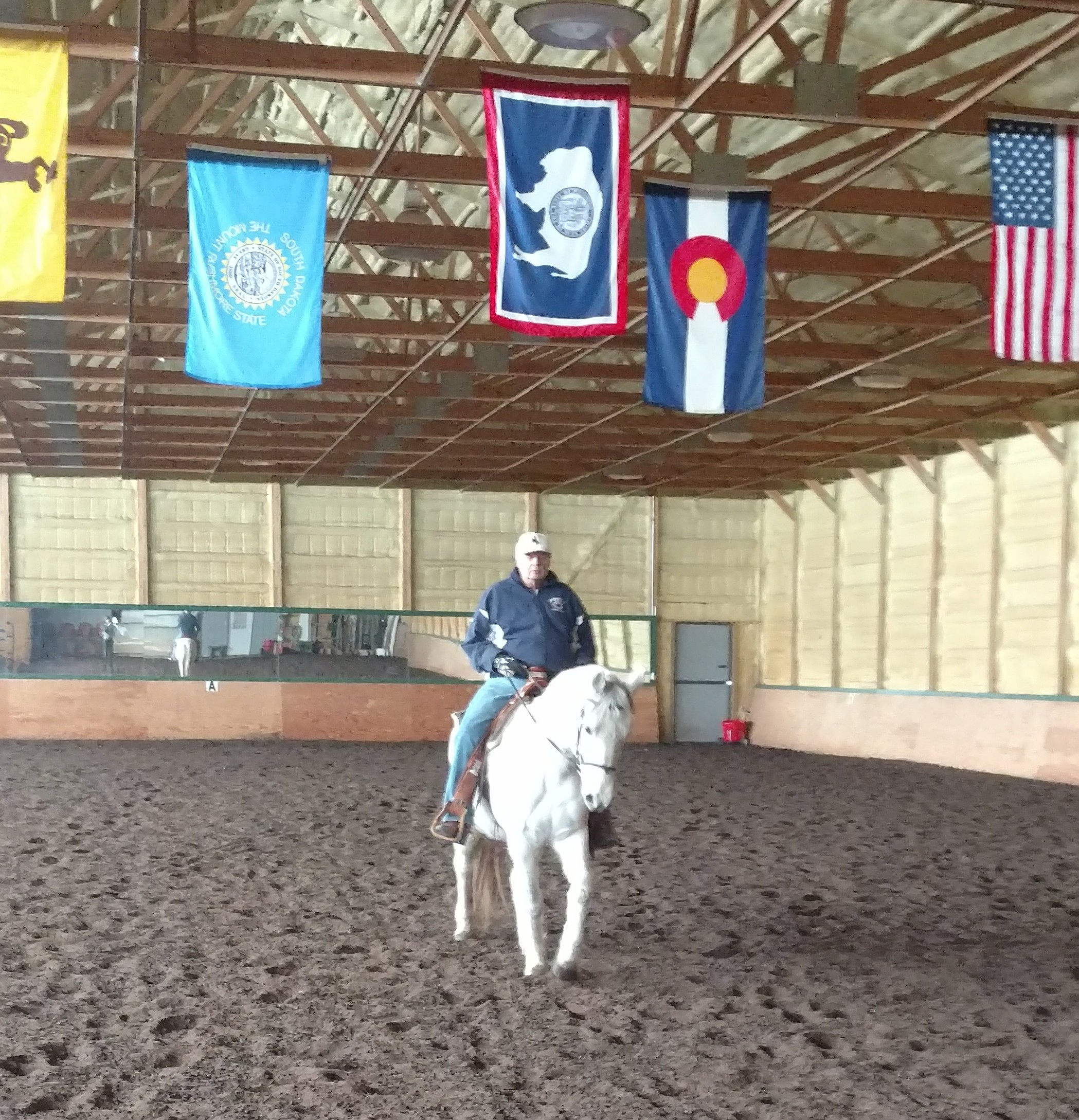 Thanks to indoor arena enjoying a winter day with Sunny.