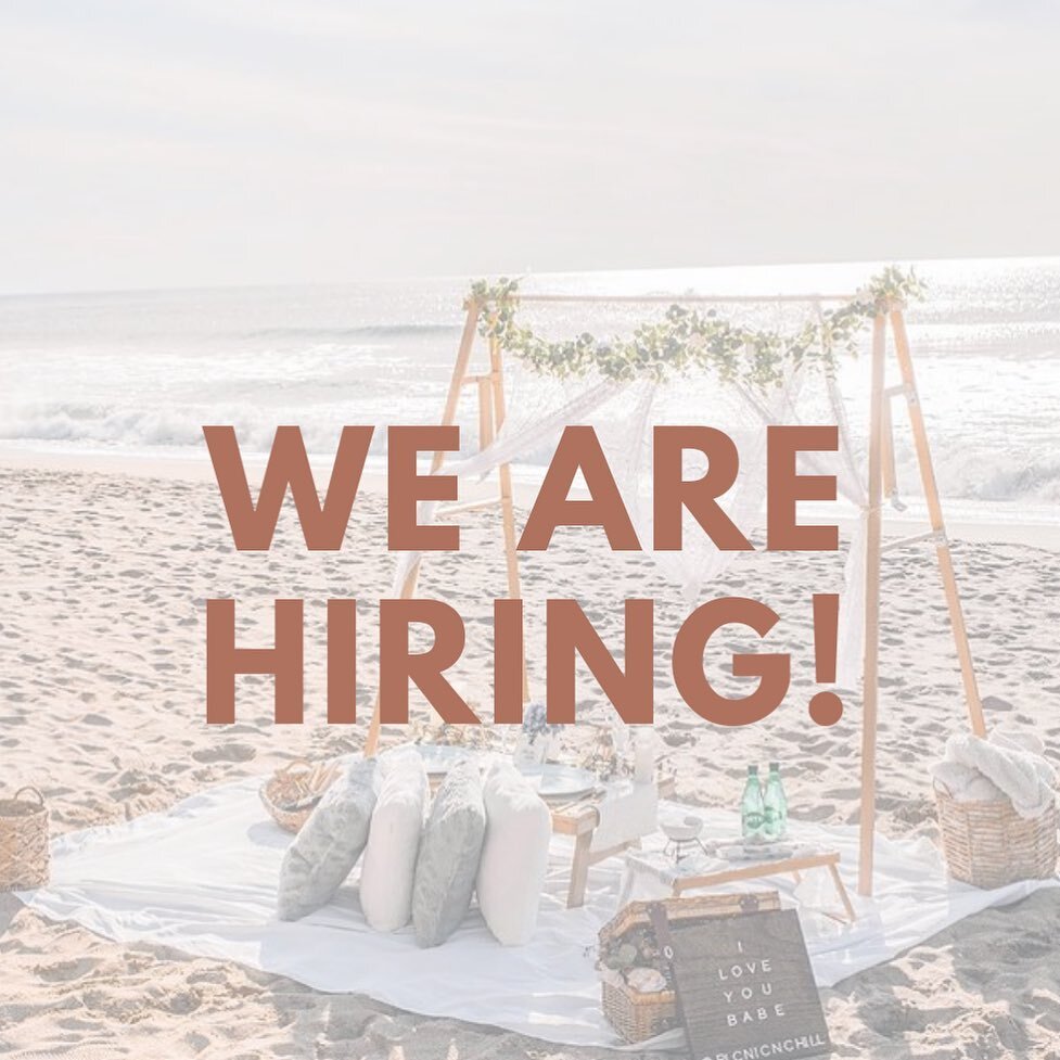 We are hiring! Do you love making things look cute &amp; &ldquo;insta-worthy&rdquo; ? If, so this would be the perfect job for you! 🧺

Role: Picnic Coordinator 
-help set-up &amp; clean-up luxury picnics in the Bay Area
-friendly, service-oriented d