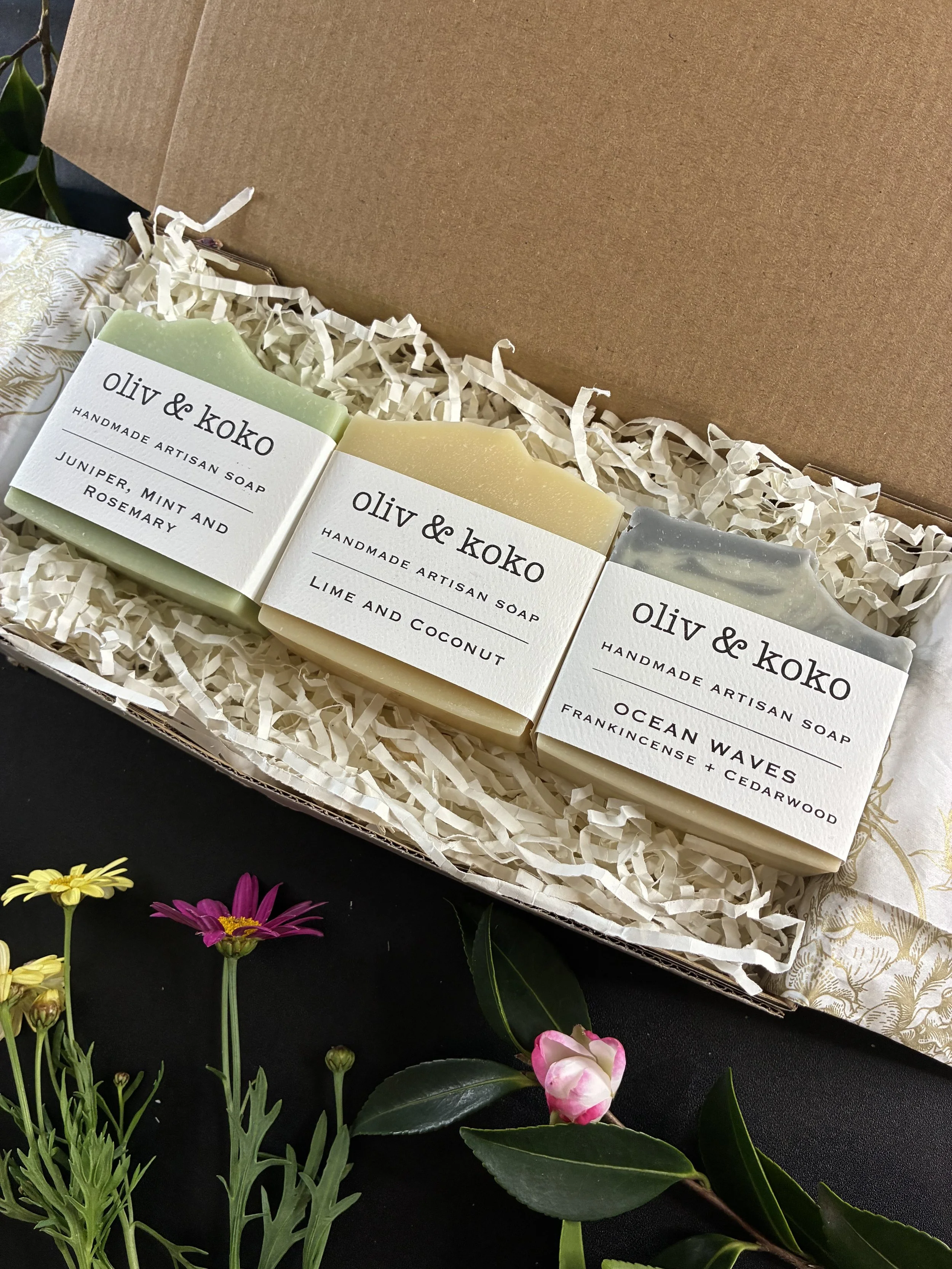 Assorted Artisan Soap Collection - Set of 3 (Loose or Gift Box)