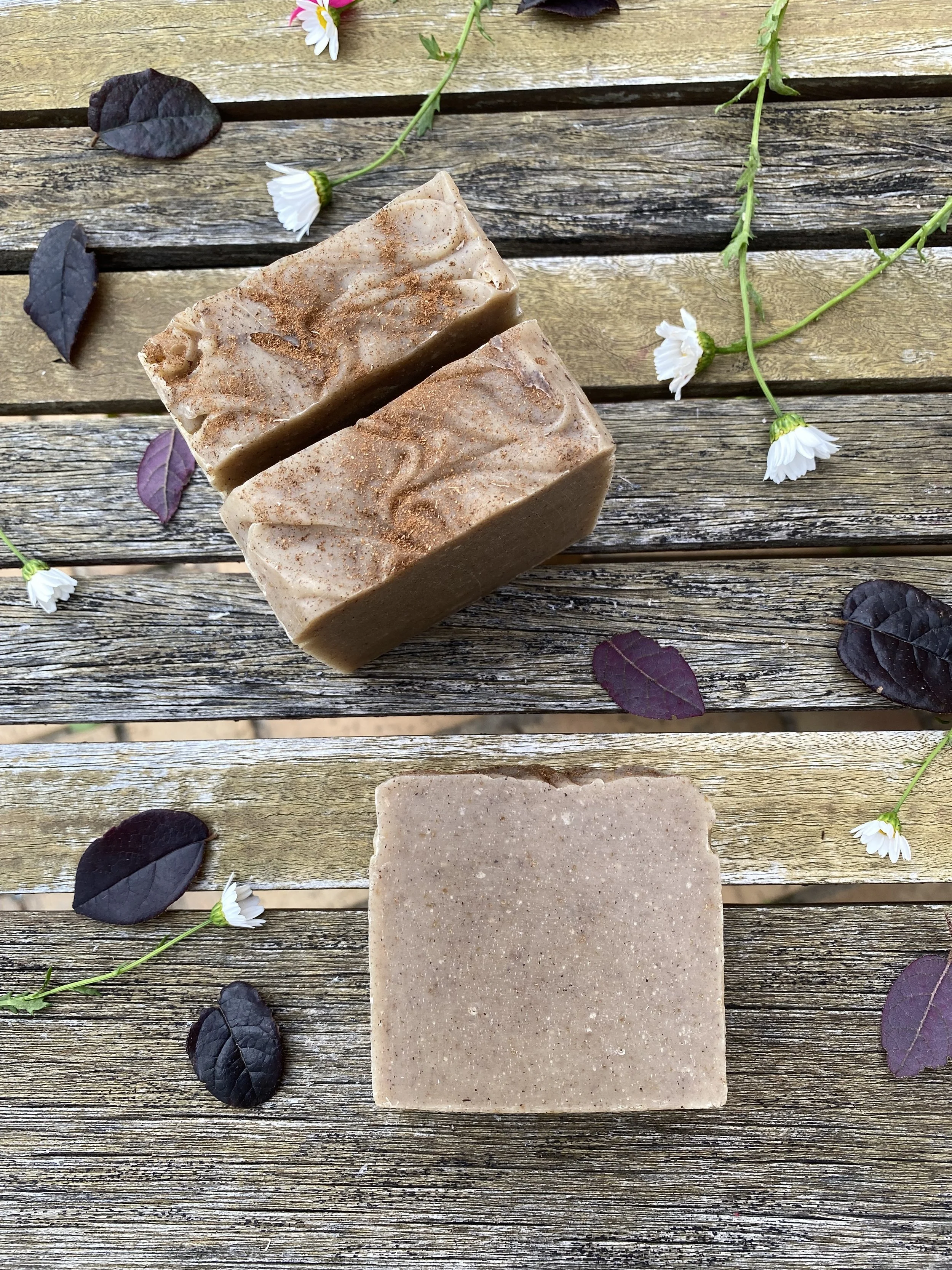 Honey, Cinnamon and Almond Meal Exfoliating Body Soap Bar