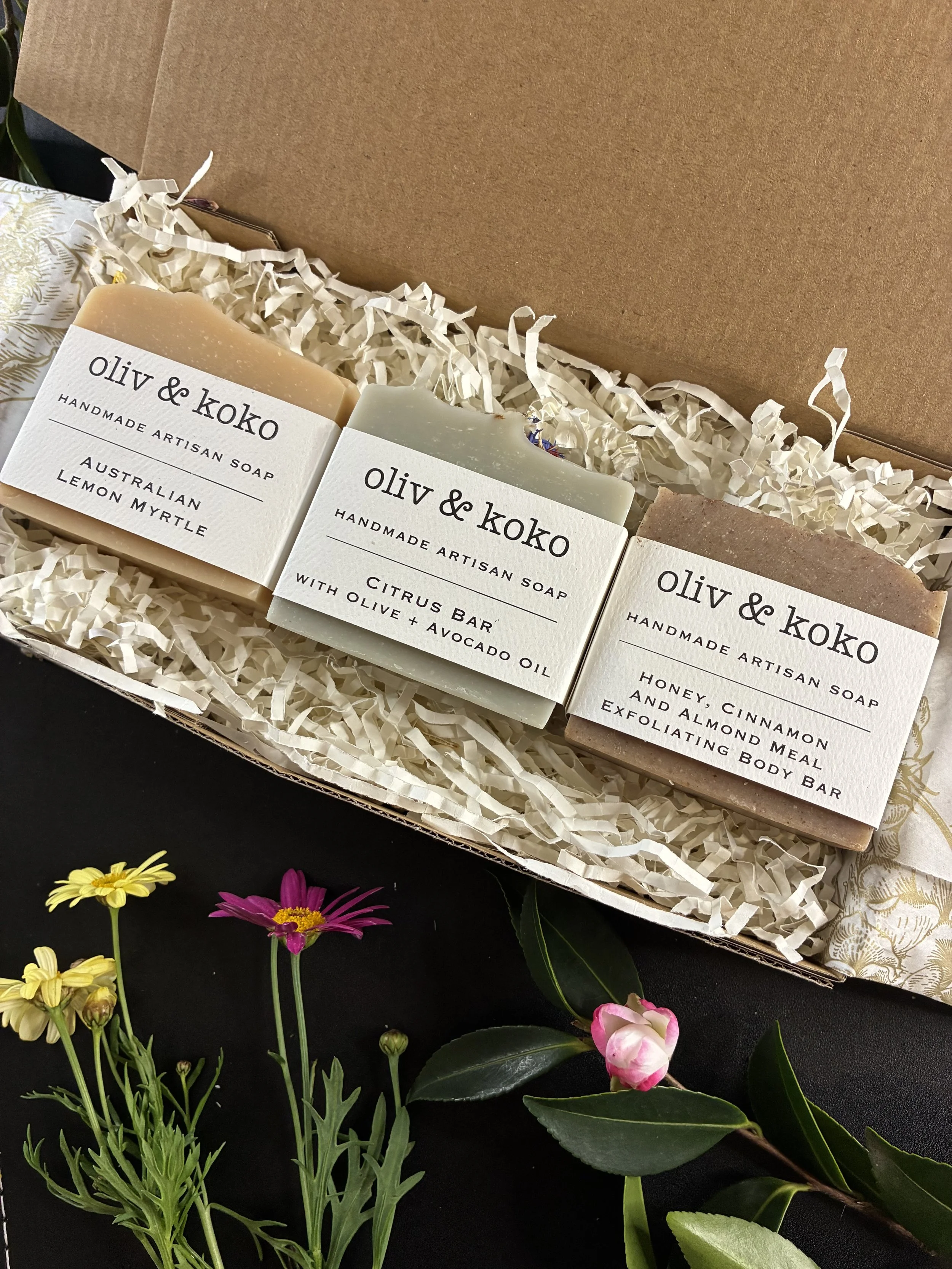 Garden Soap Collection - Set of 3 (Loose or in Gift Box)