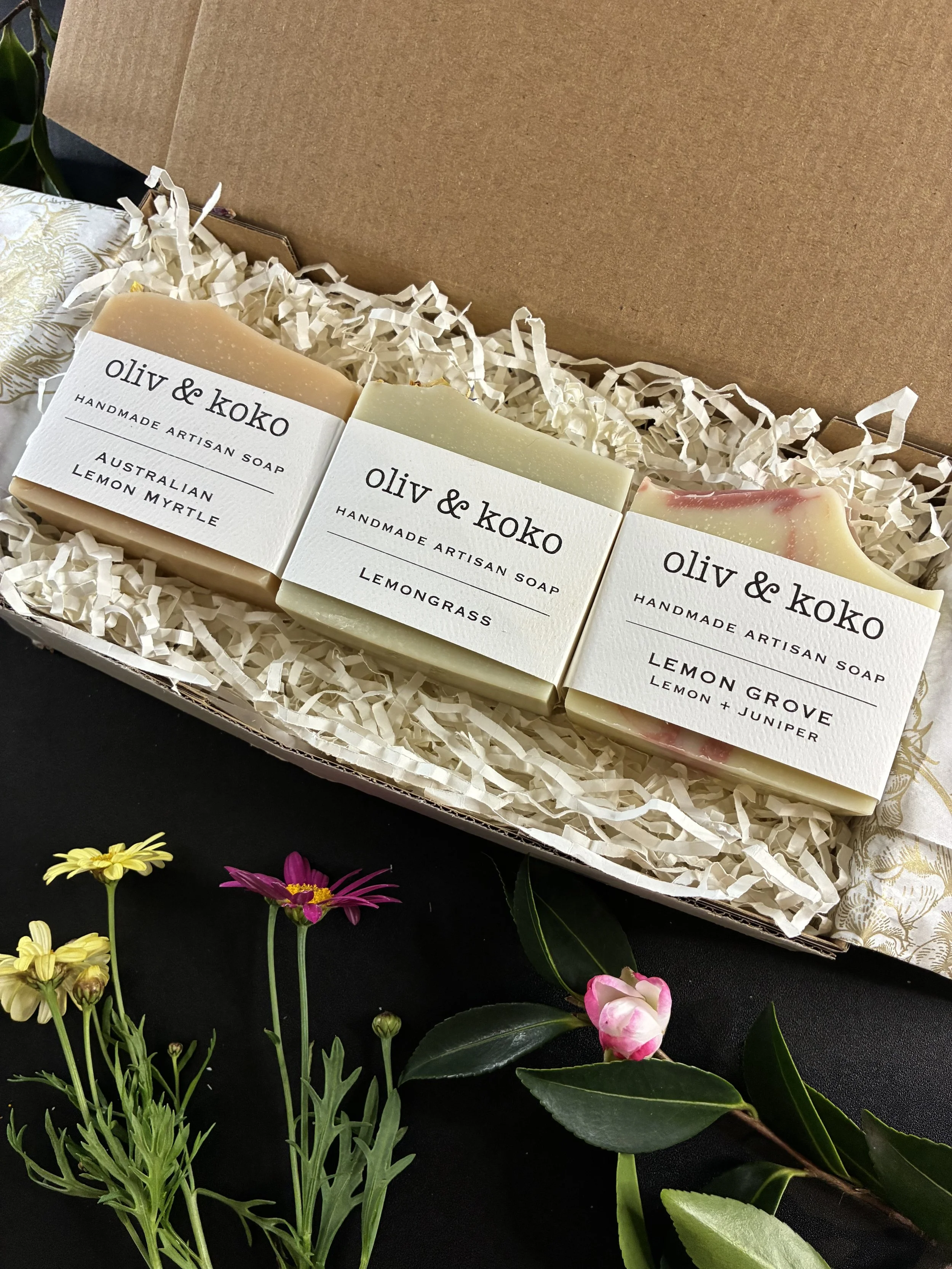 Lemon Soap Collection - Set of 3 (Loose or Gift Box)