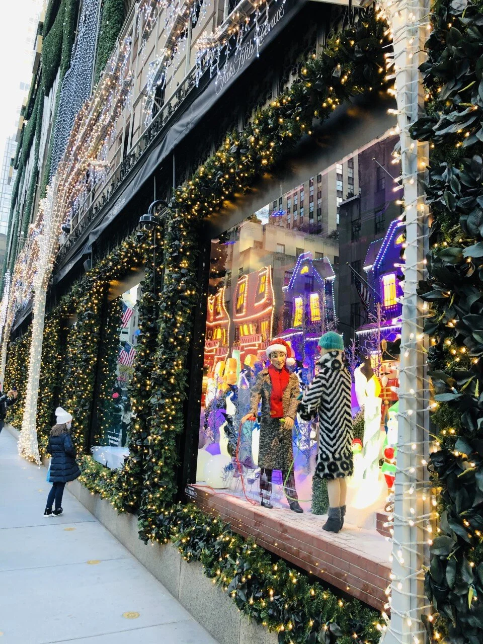 ニューヨークのクリスマス、デパートのショーウインドウ
