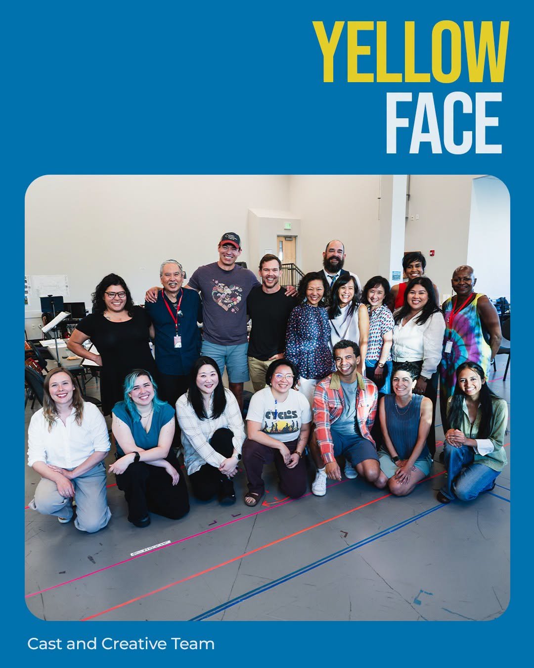 Creative team, cast, and crew of Oregon Shakespeare Festival's YELLOW FACE by David Henry Hwang. Director: May Adrales.
