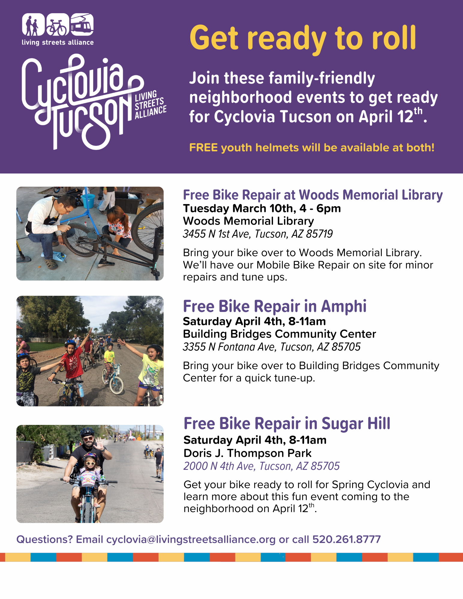 Pre-Cyclovia Mobile Bike Repair for Amphi and Sugar Hill neighborhoods