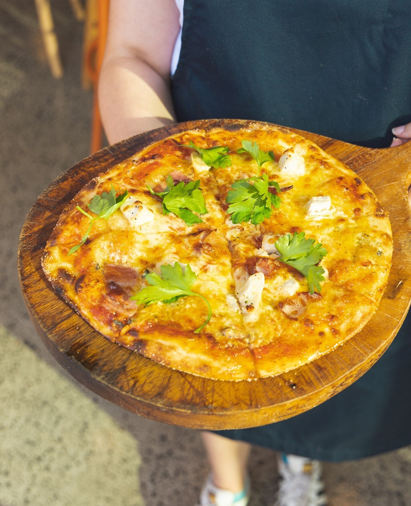 Hand-Stretched Pizza, made to order, straight from our pizza oven to you! ♨️🍕