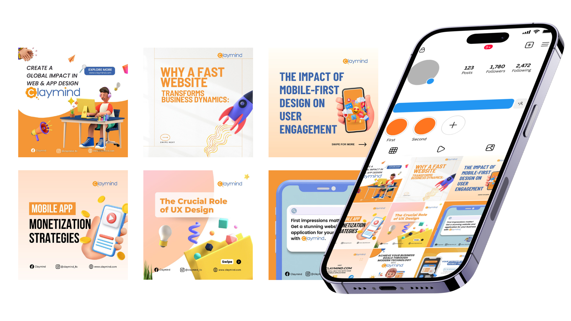 Claymind social media