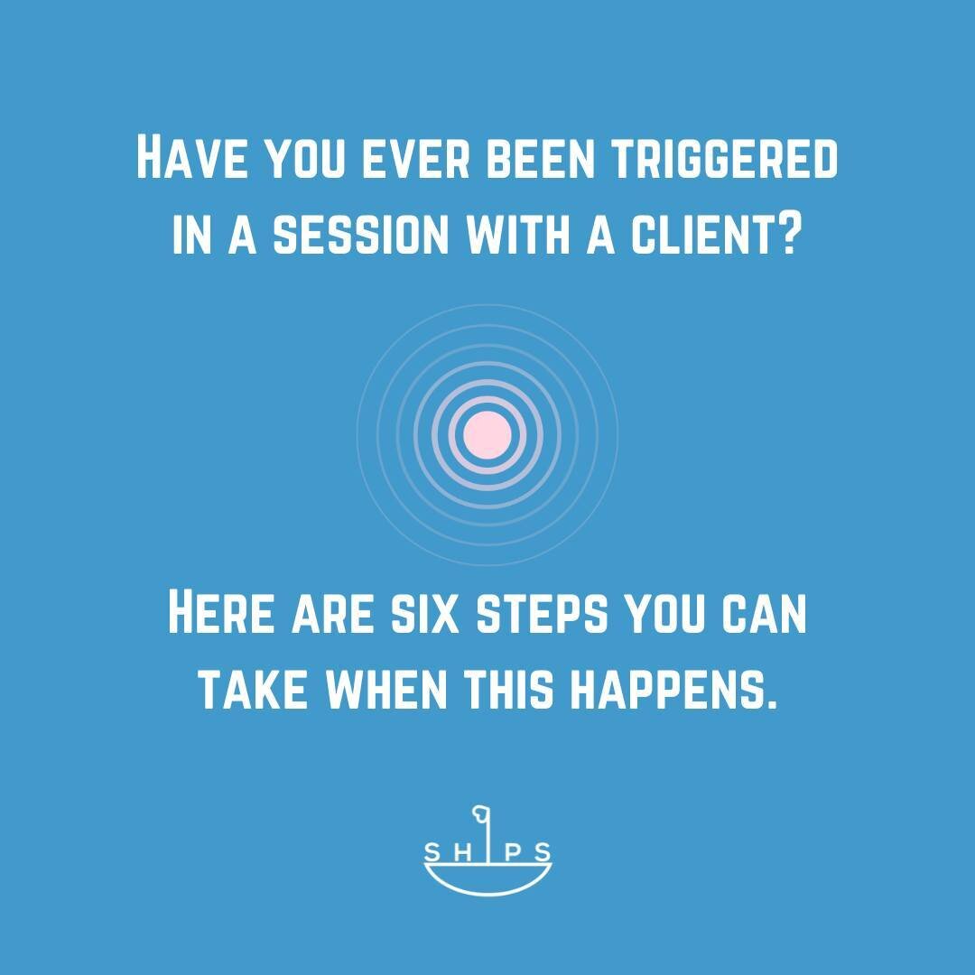 Have you ever been triggered in a session with a client?

Here are six steps you can take when this happens. 

1. NOTICE.
The first step is to identify your bodily sensations, emotional responses, and thought patterns. Try to notice without judgement