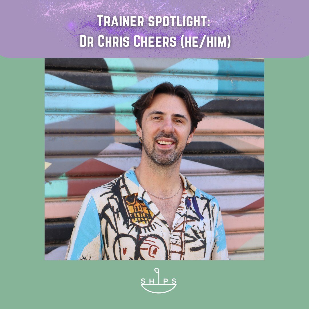 👇 Meet your trainer 👇

Dr Chris Cheers
Pronouns: He/him 
Qualifications: BSc Psych (Hons), M. Psych (Educational and Developmental), PhD with the Centre for Alcohol and Policy Research at La Trobe University

Dr Chris Cheers is a psychologist, auth