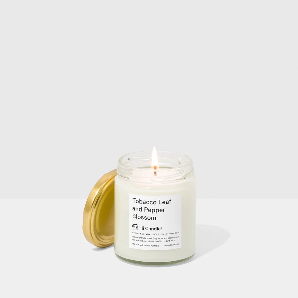 Tobacco Leaf and Pepper Blossom — Hi Candle!