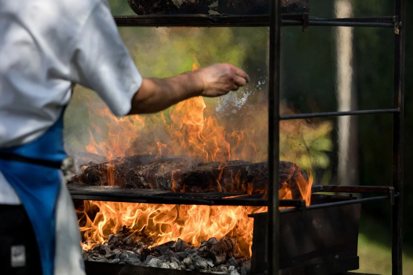 Sunshine, Smoke &amp; Some seriously good beef 🥩 
Cooked on our open fire bbq for a fun corporate lunch in Surrey.