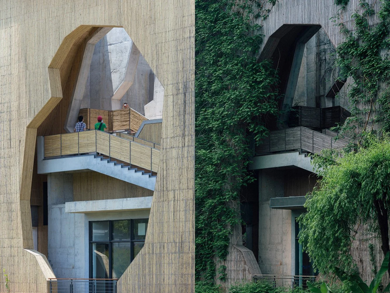 中國美術學院象山校區的校園空間，建築順應地形與時間尺度發展，呈現以長期使用為導向的效率思維。