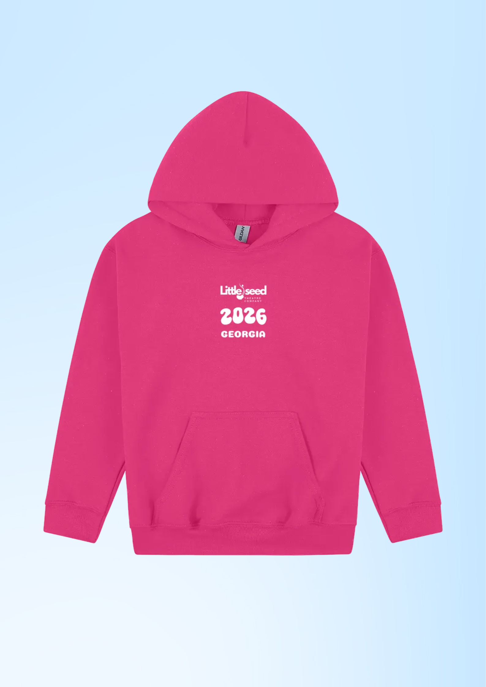 Youth Hoodie 2026 Pink Personalised Front.png