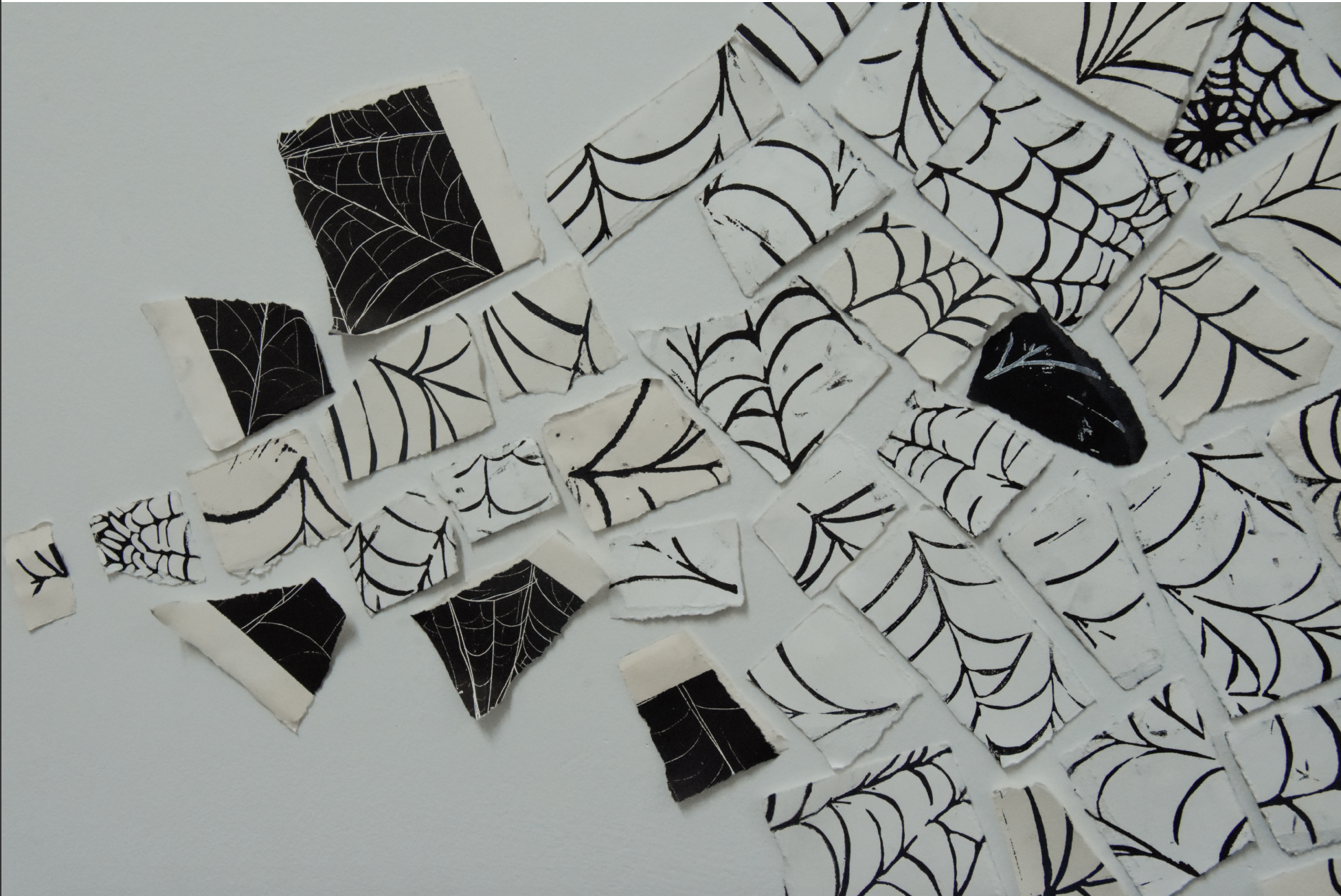 ‘If I blocked it out why does it still haunt me?’ detail, 2019-2020, lino print, intaglio and relief etching on various paper