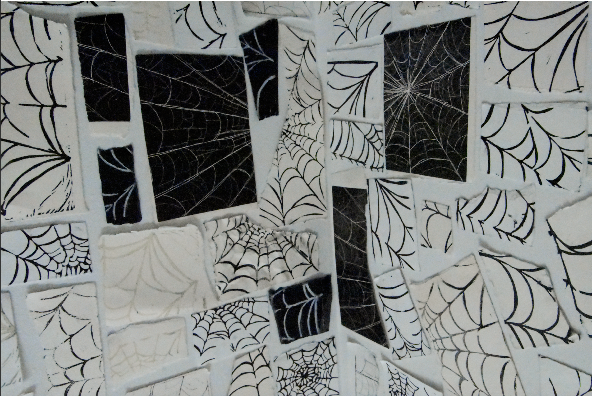 ‘If I blocked it out why does it still haunt me?’ detail, 2019-2020, lino print, intaglio and relief etching on various paper