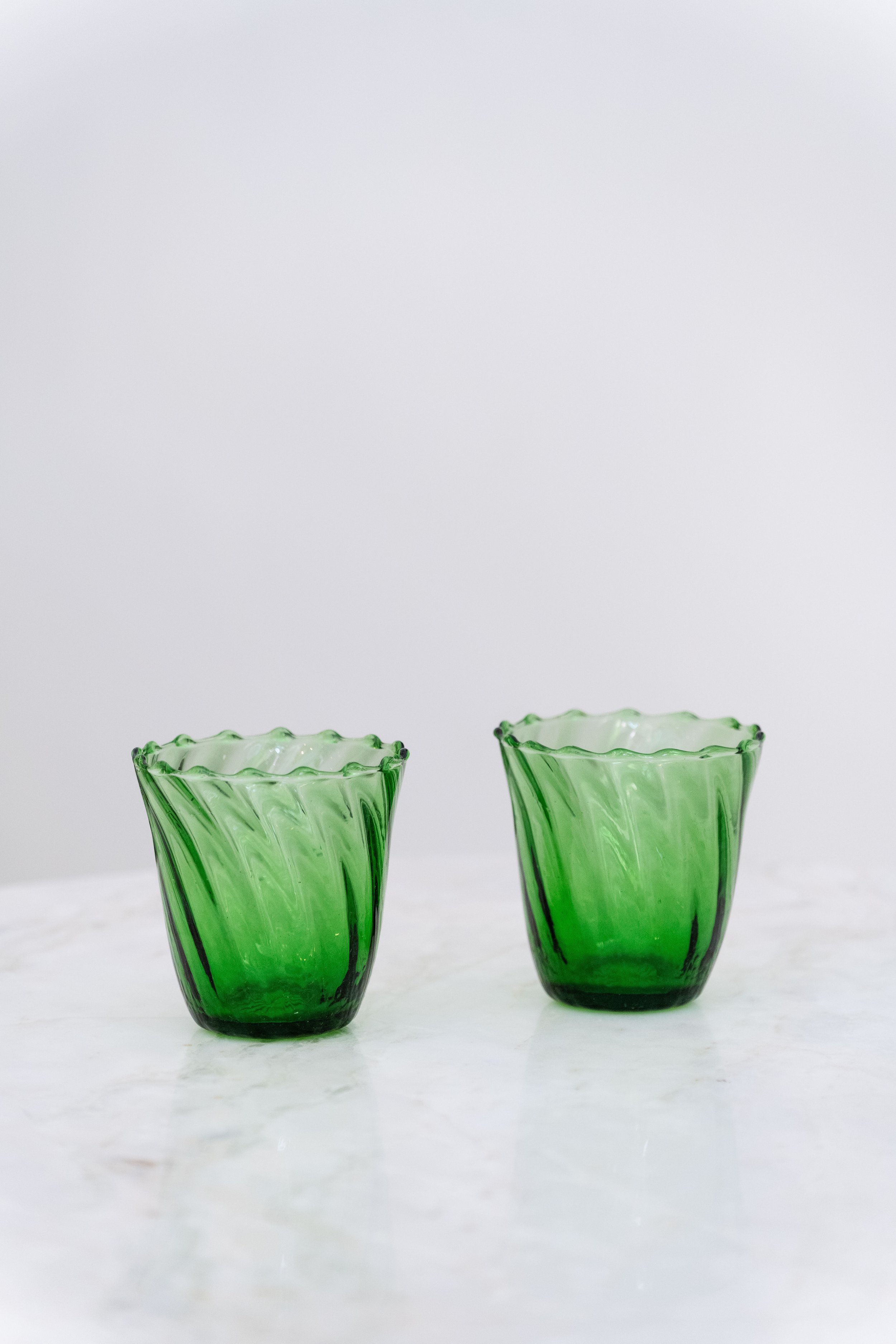 Handblown Rimmed Water Glasses