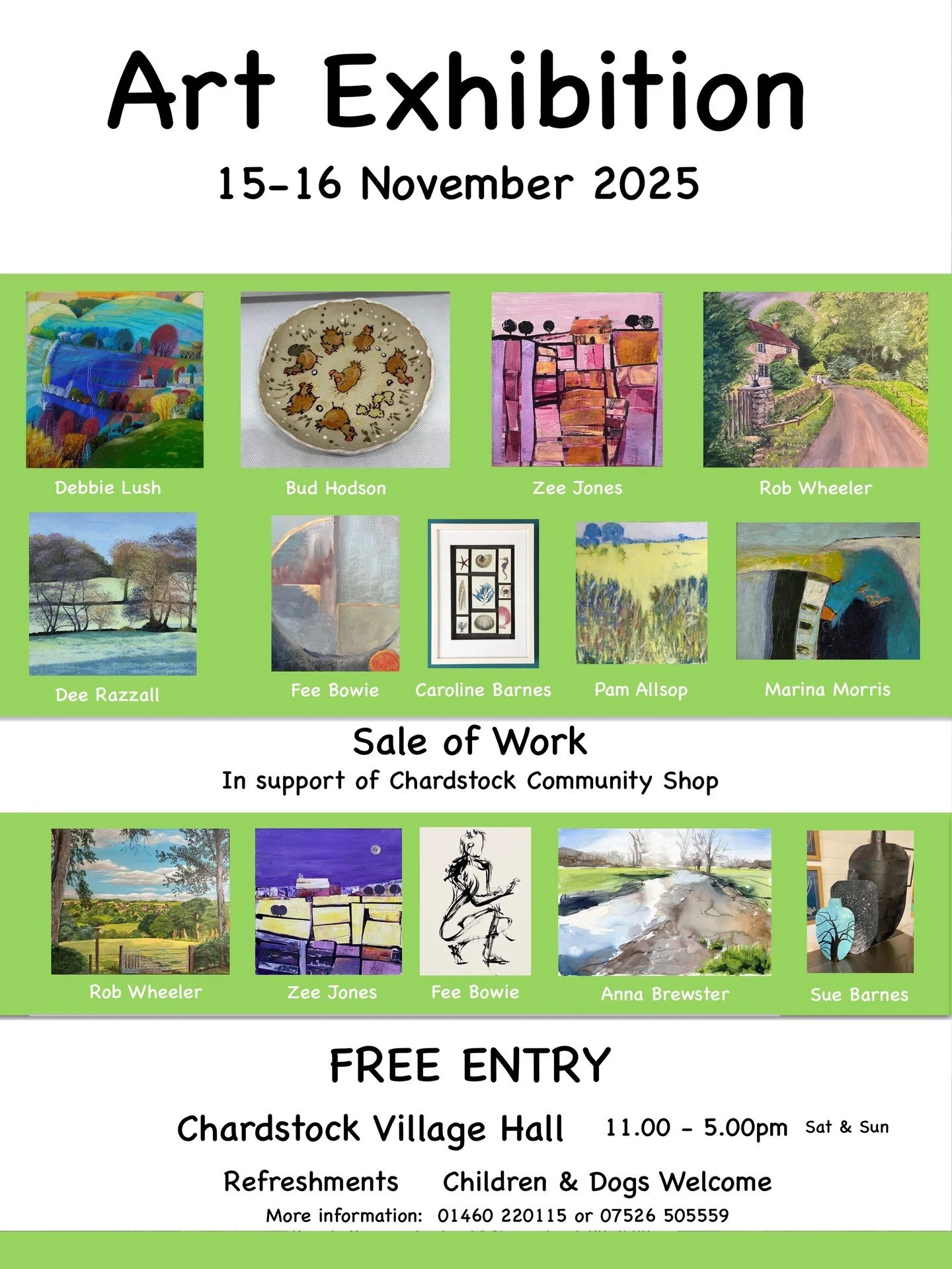 And hot on the heels of the Colyton show last weekend, I'm popping up to Chardstock for this lovely exhibition!

There's a cracking line up of artists and makers including Devon Open Studios friends @zeejonesartist , @budhodsonceramics and @janellewe