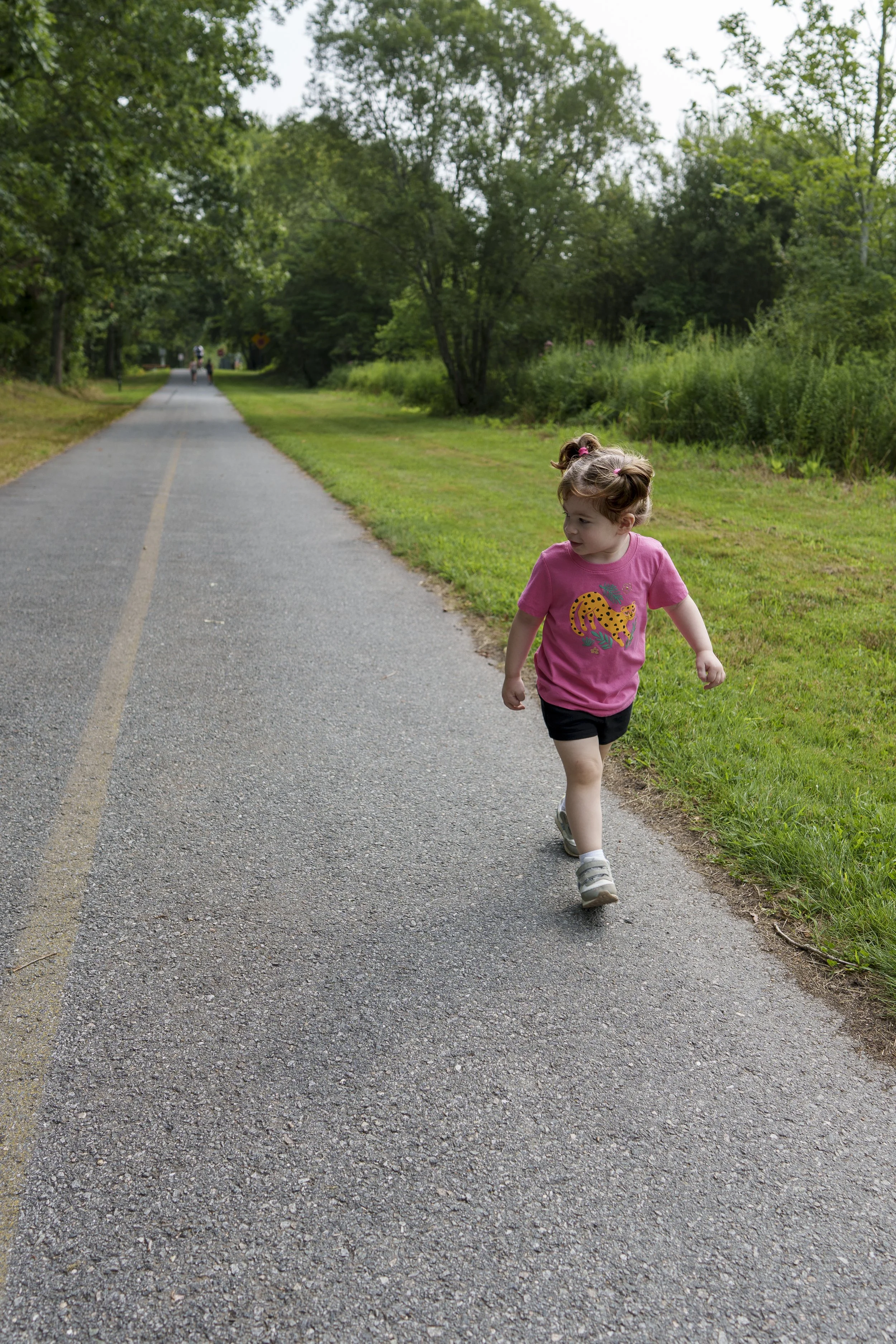 Eleanor on a hike via the Mattapoisett Rail Trail, 8/15