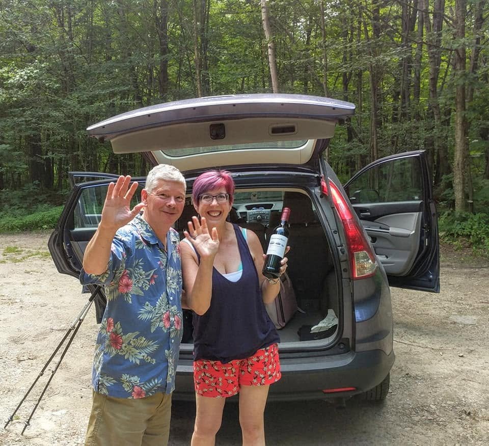 My mother and Don were kind enough to drive us all the way to the Canadian border and drop us off.