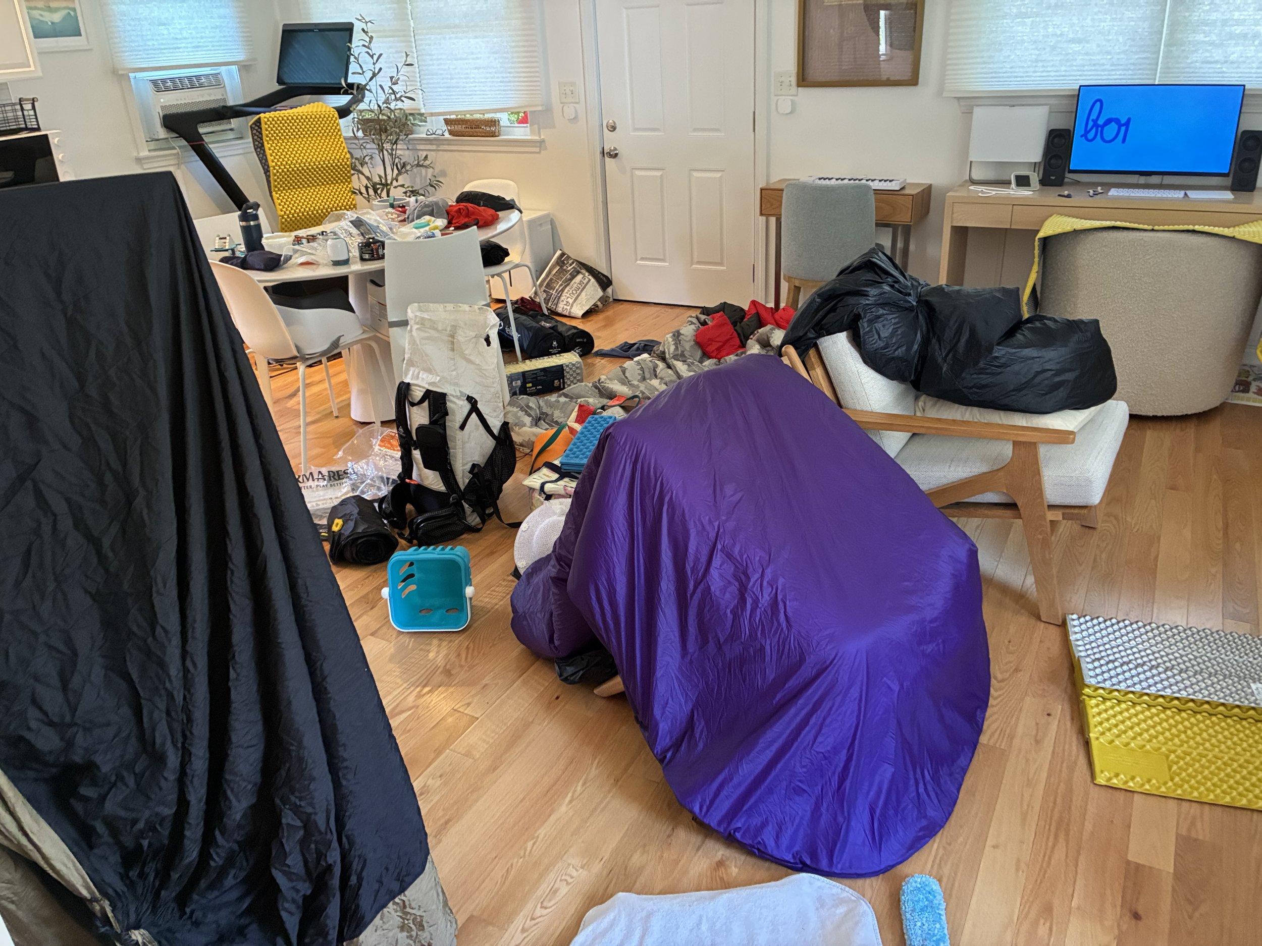 Cleanup and drying the gear after camping