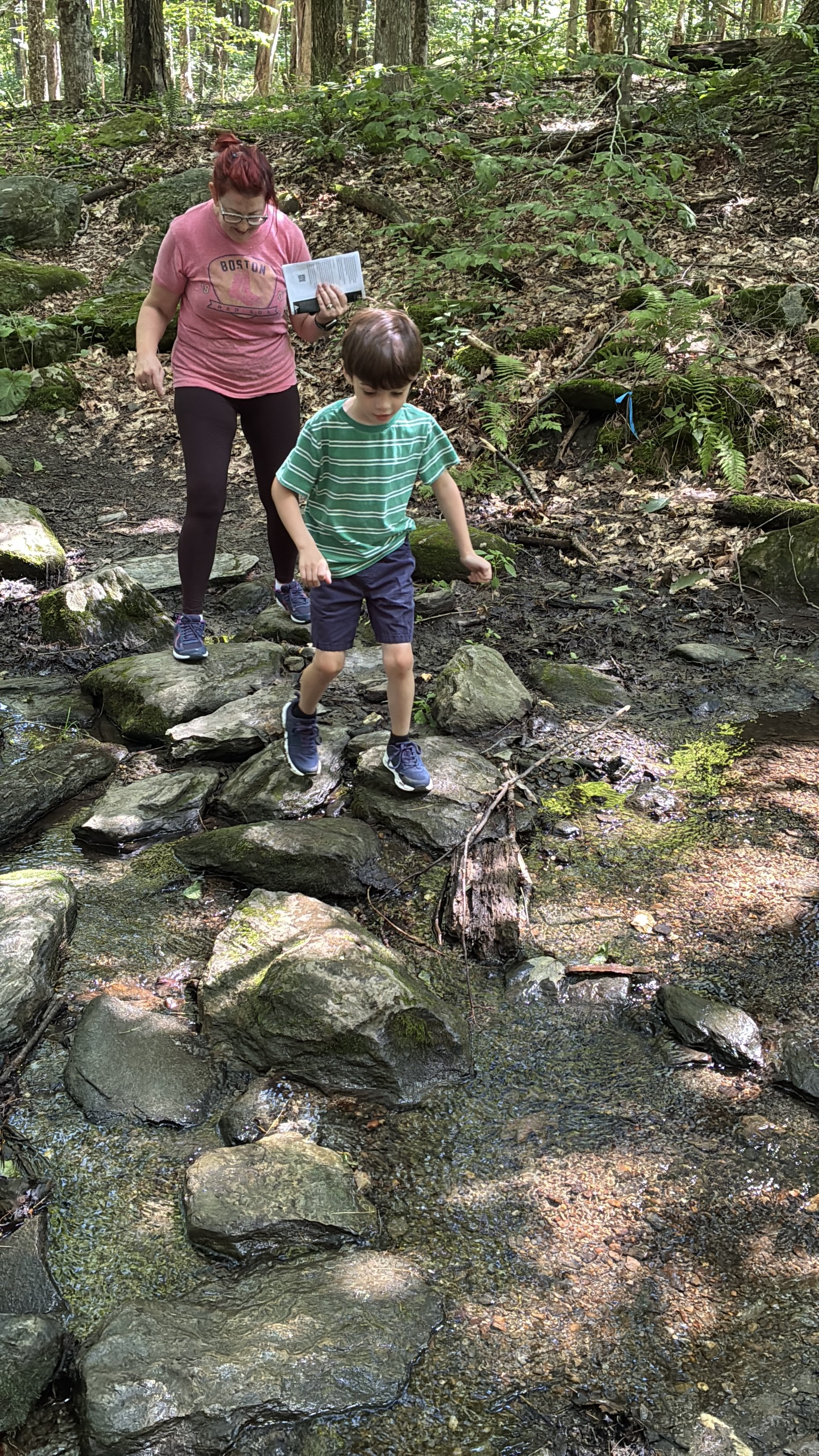 River crossed this creek all by himself! 
