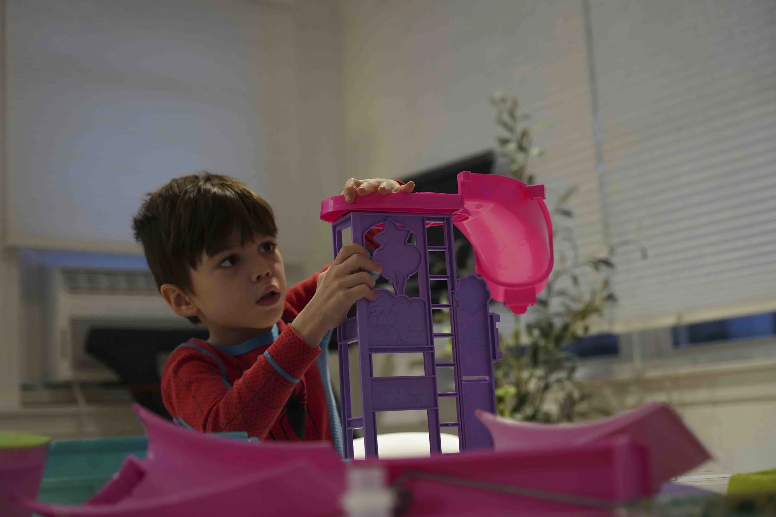 River building Eleanor's Barbie pool for her