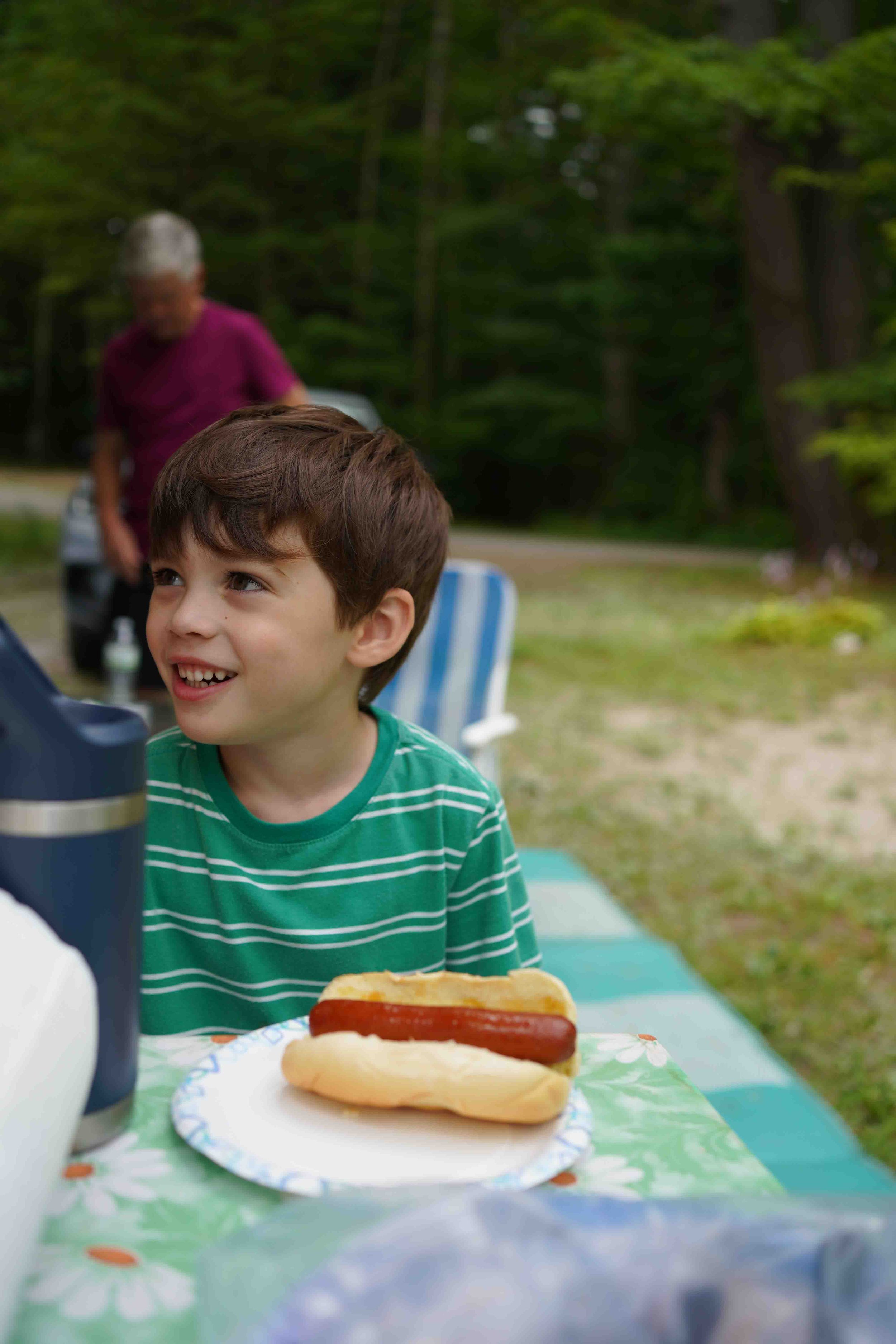 Lunch Day 2- Hot dogs on the grill!