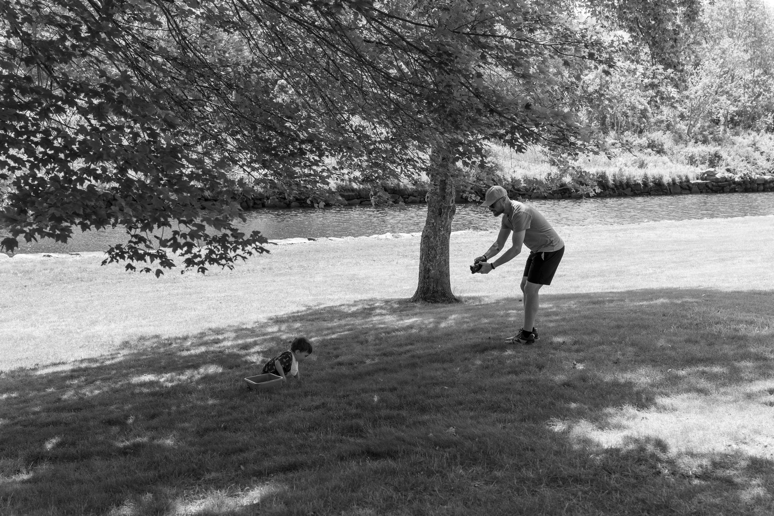 River, Mama, and Dada enjoying a morning out in Westport (7/10)