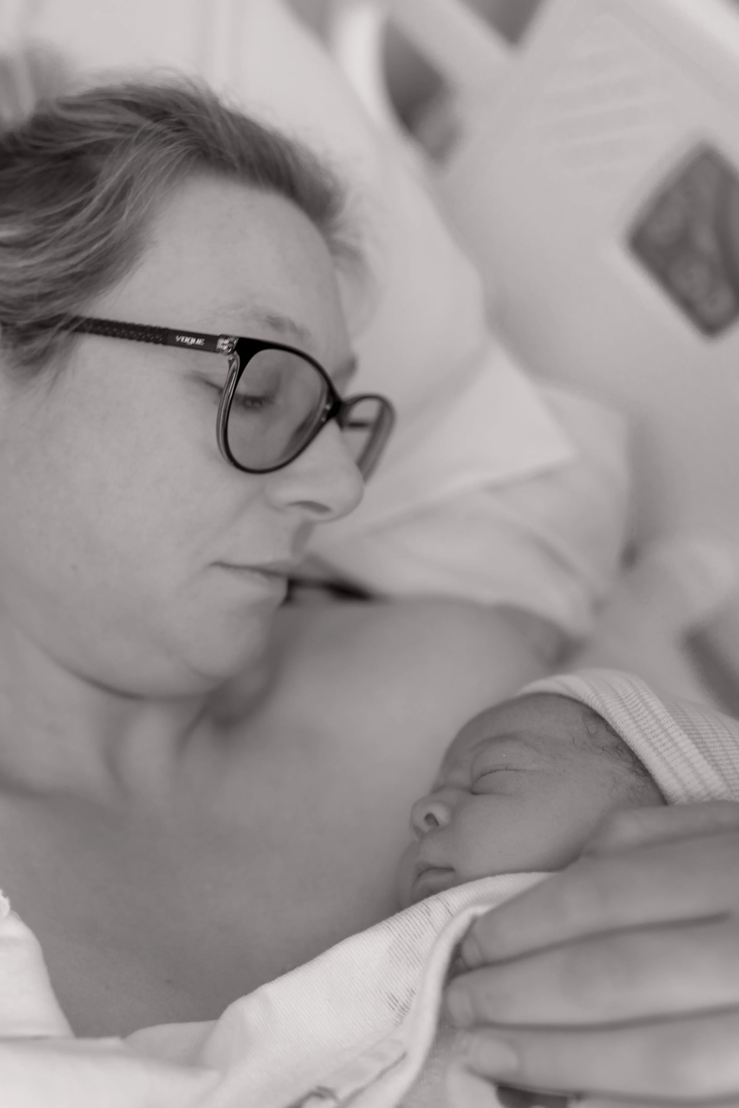 Jack and Mom, 3 minutes after being born, 8/10