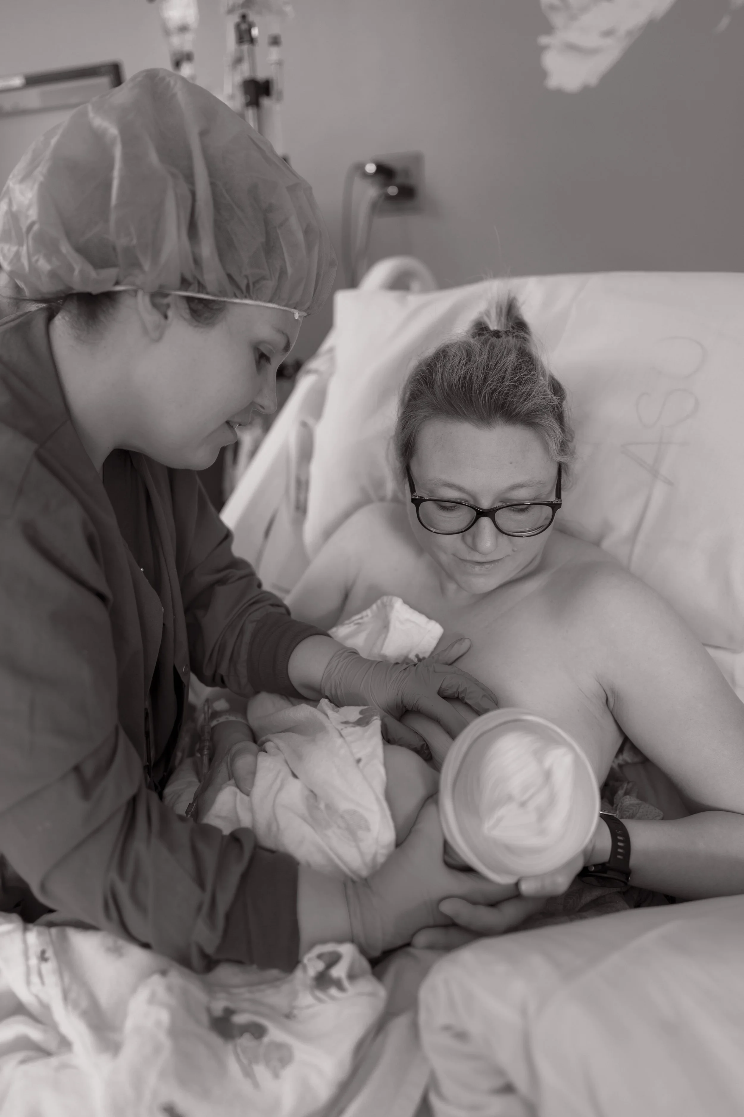 Jack and Mom, a little over twenty minutes after being born, 8/10