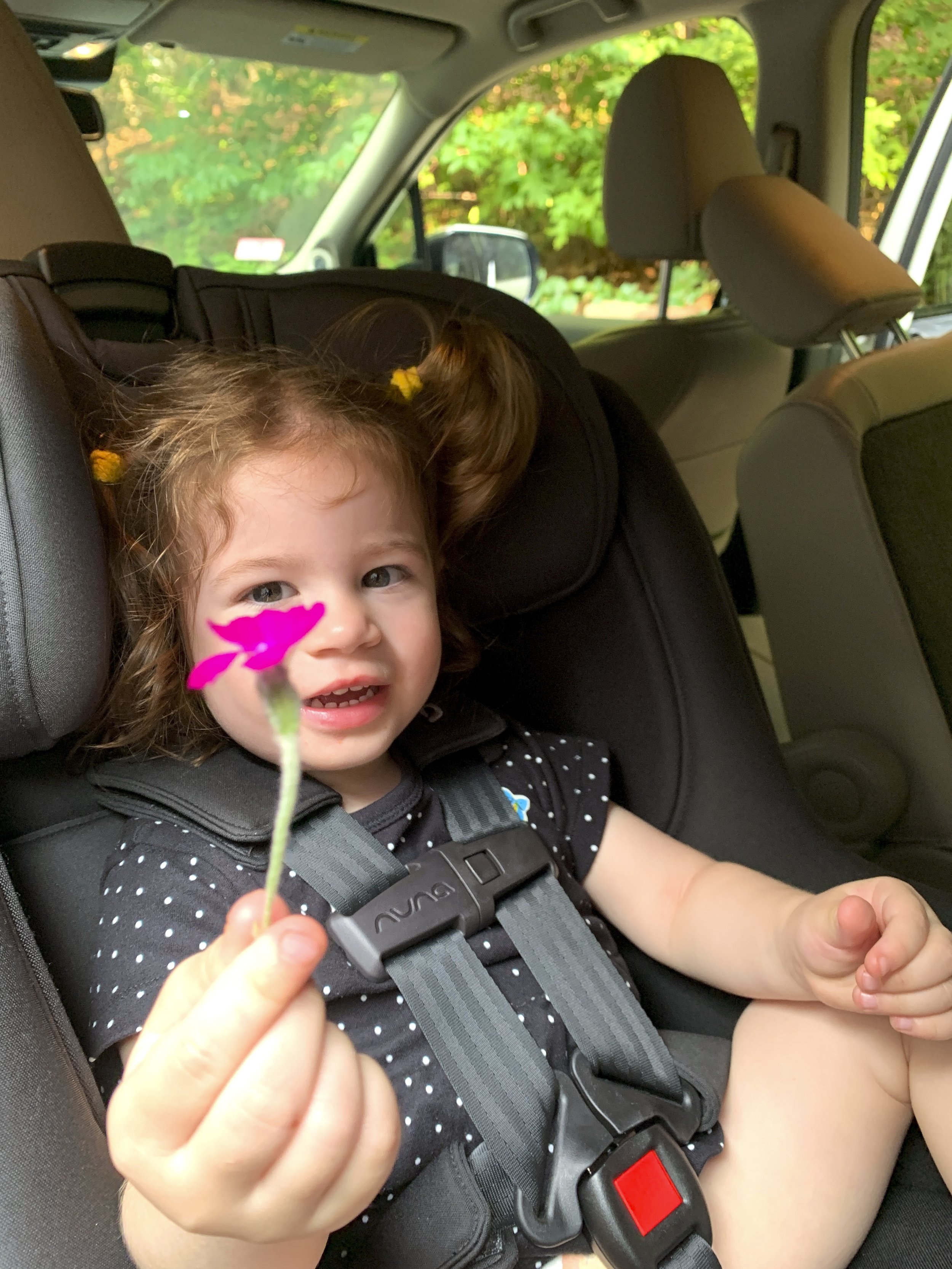 Getting ready to drive home from Pop Pop and Nana's house, 8/14, cell phone pictures