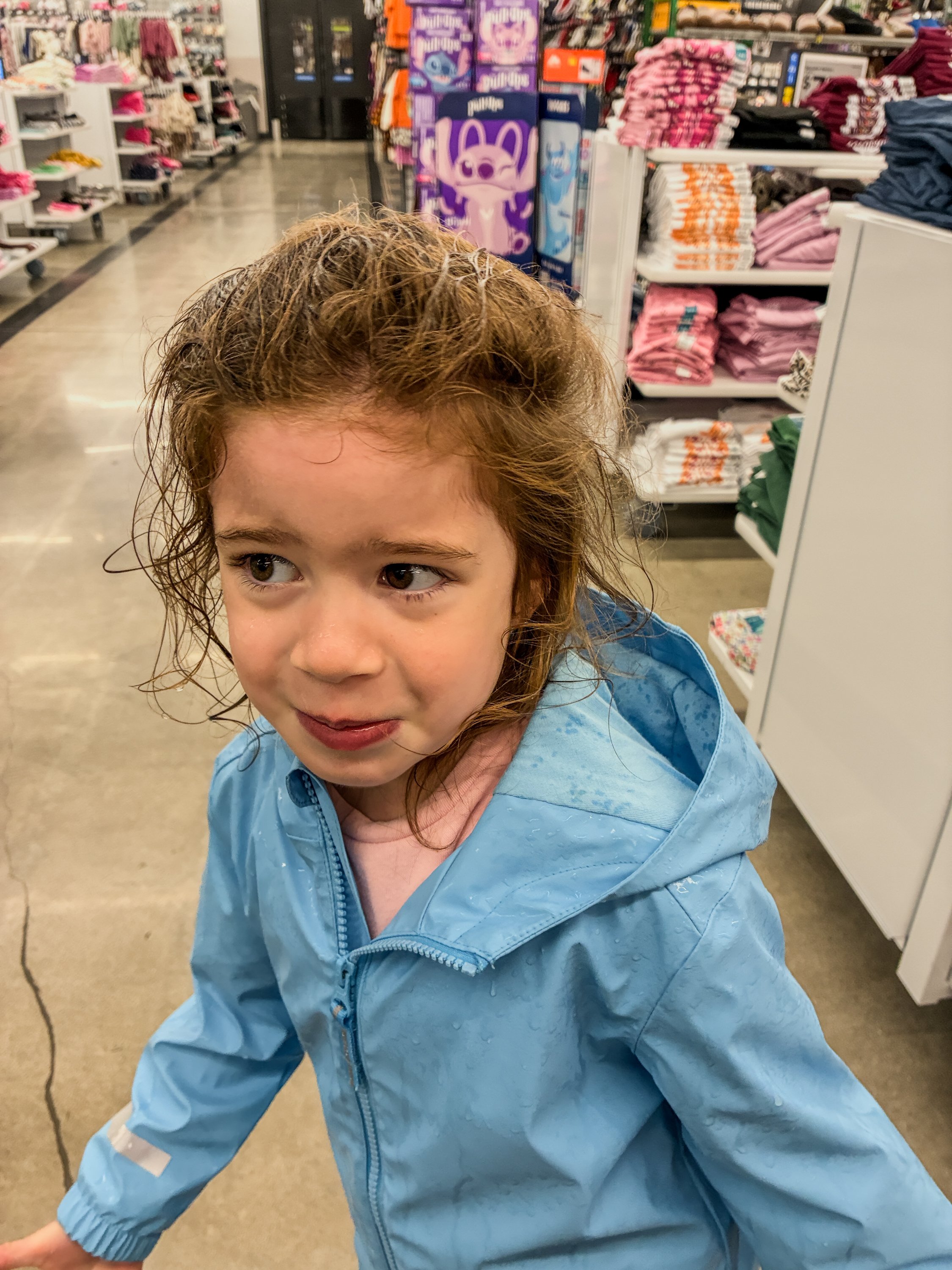 Eleanor and I braved the Nor'easter to run to Walmart
