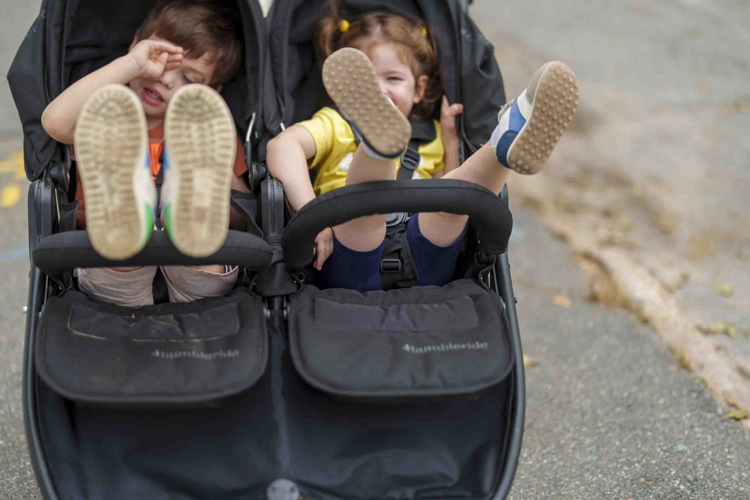 River and Elles accompany Dad on a run. 8/19