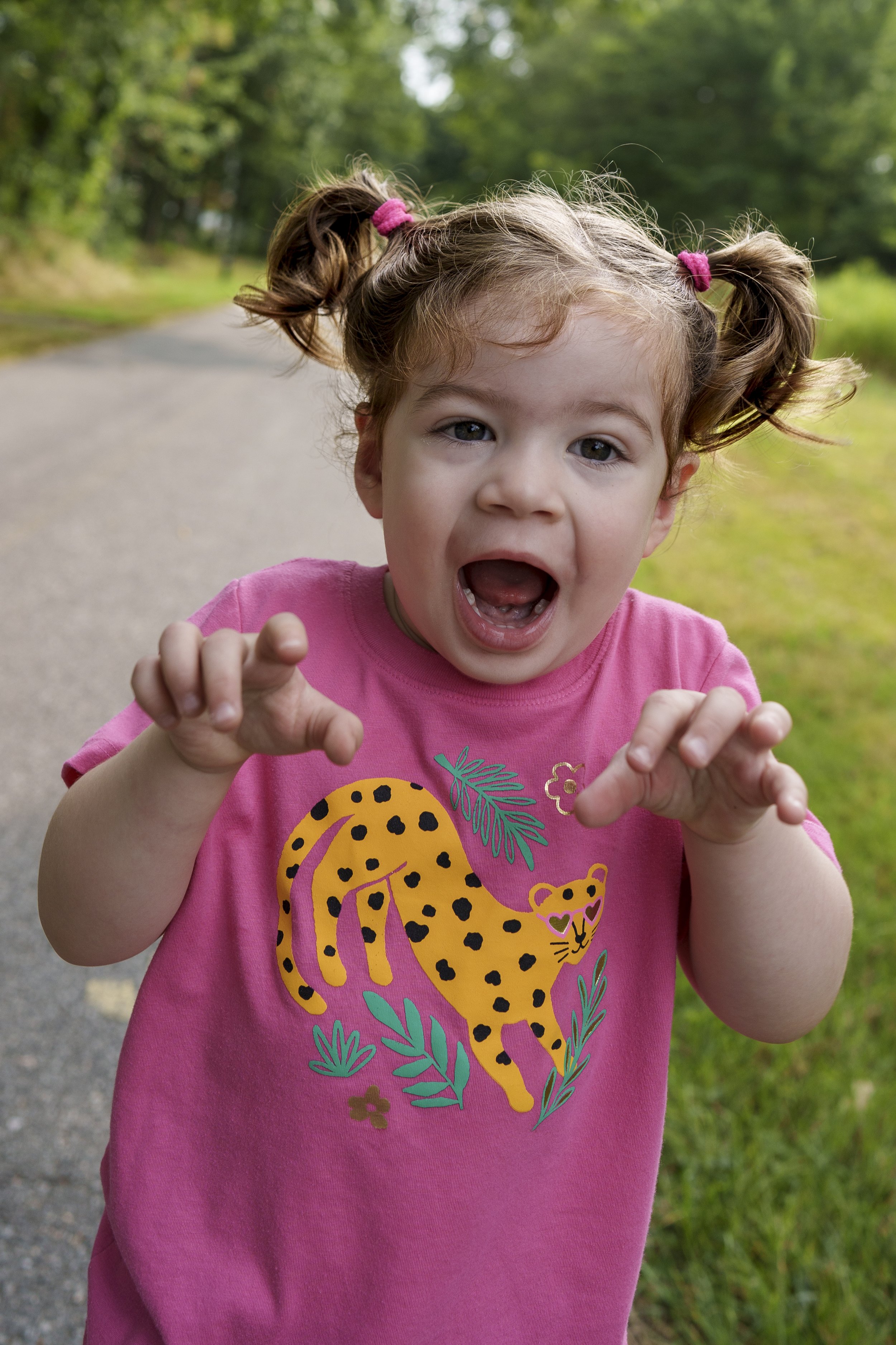 Eleanor on a hike via the Mattapoisett Rail Trail, 8/15