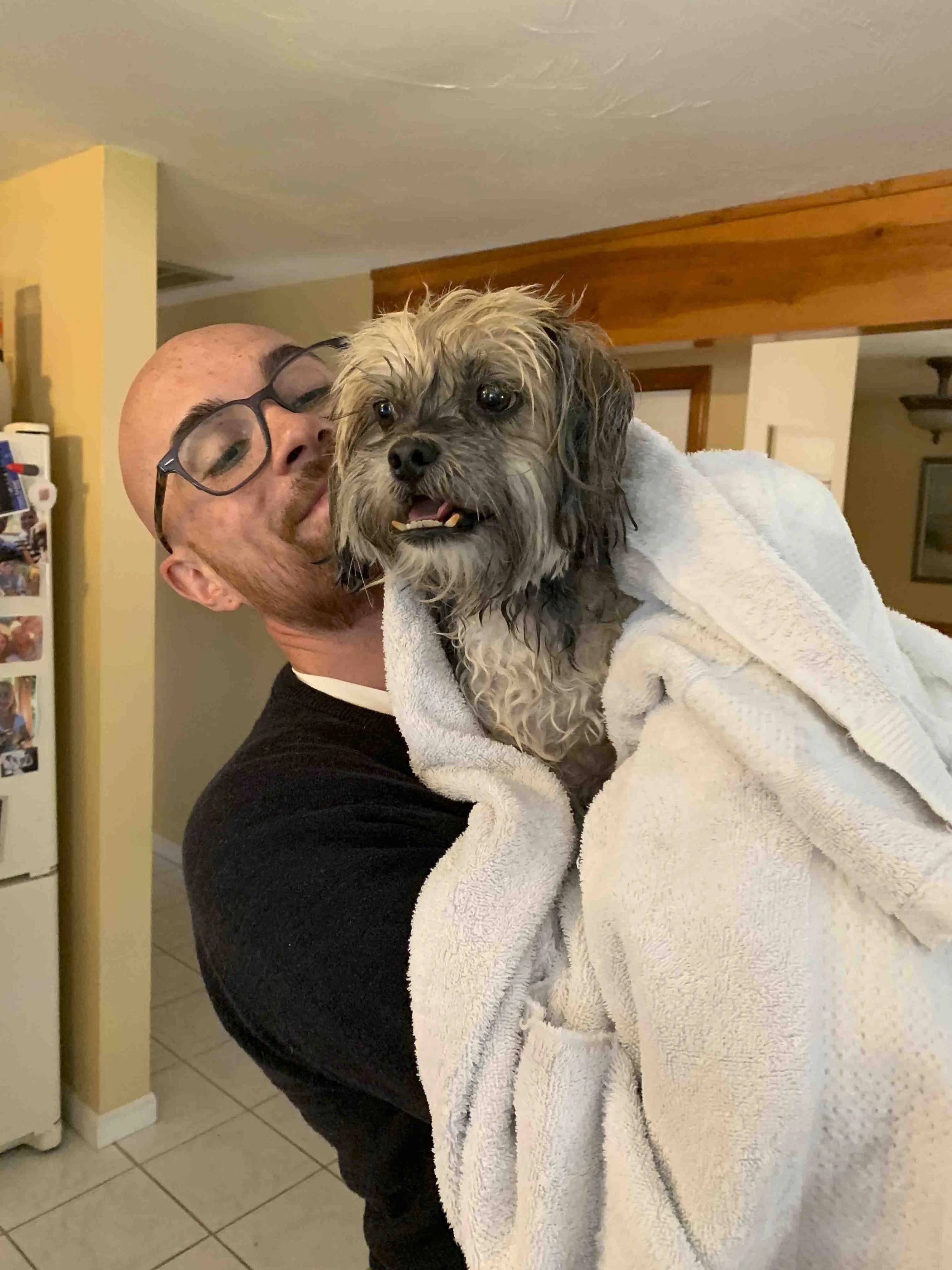 Bud gave Baxter a bath