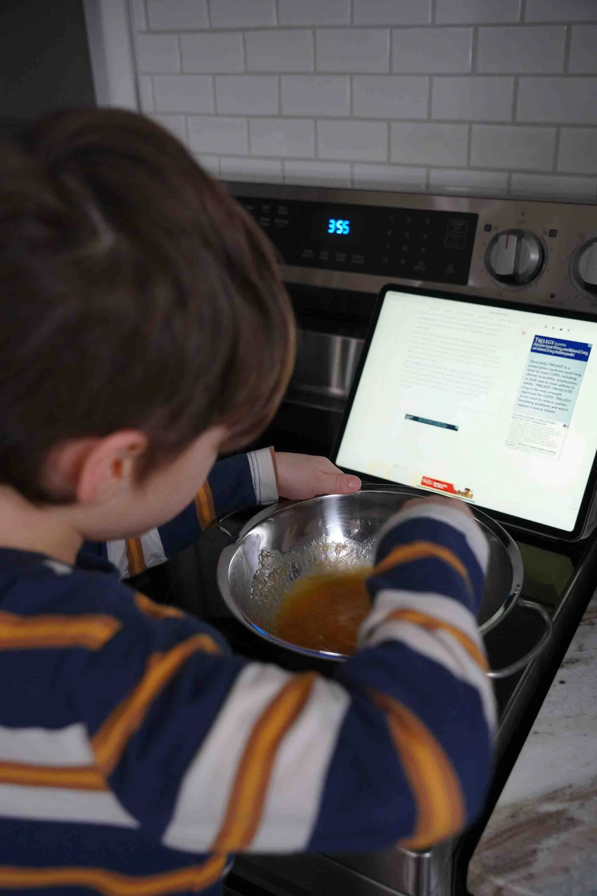 Making cookies for Daddy's birthday