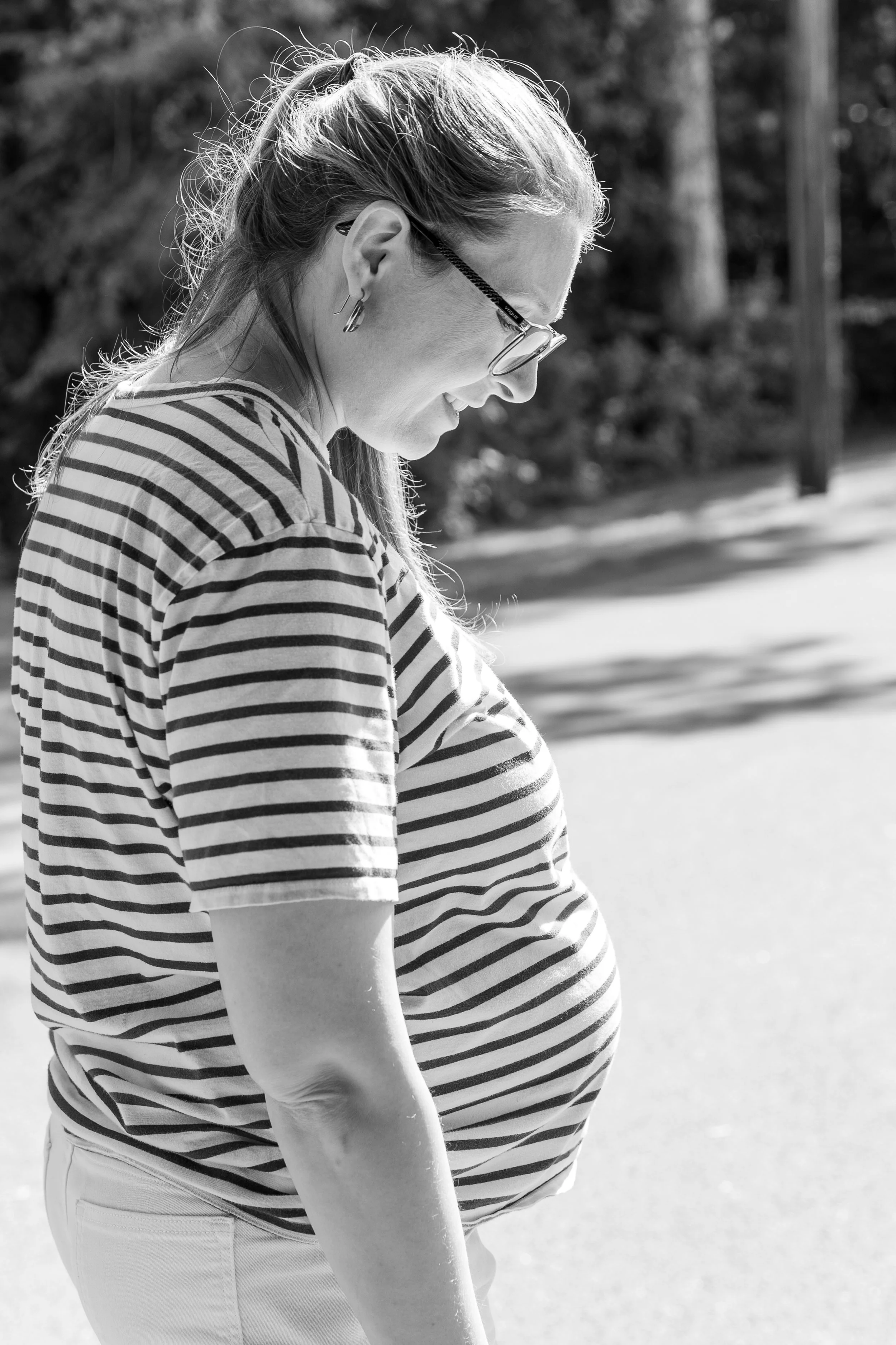 River, Mama, and Dada at the Independence Day parade in Fairhaven (7/4)