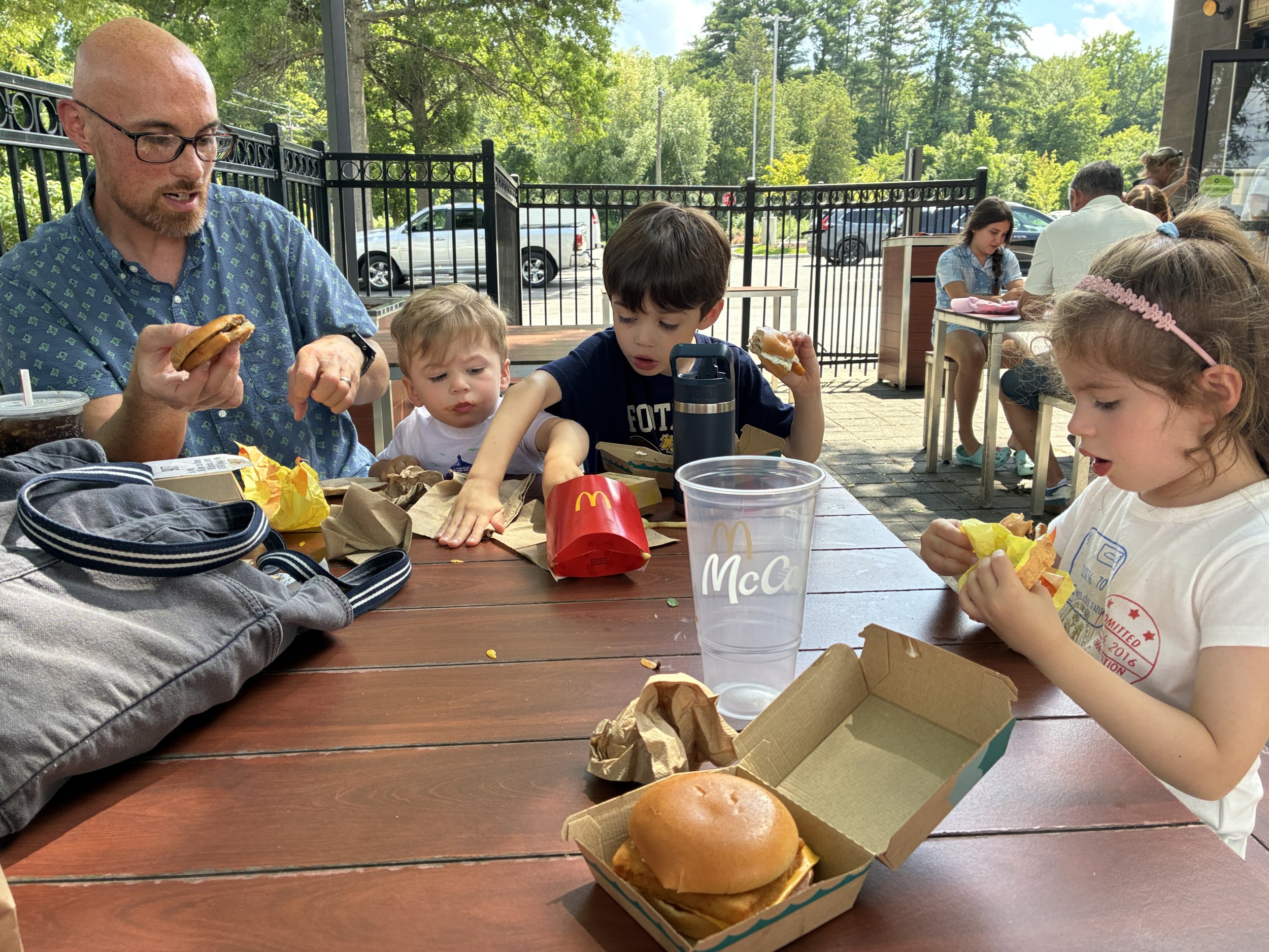 Lunch on the way to the campground