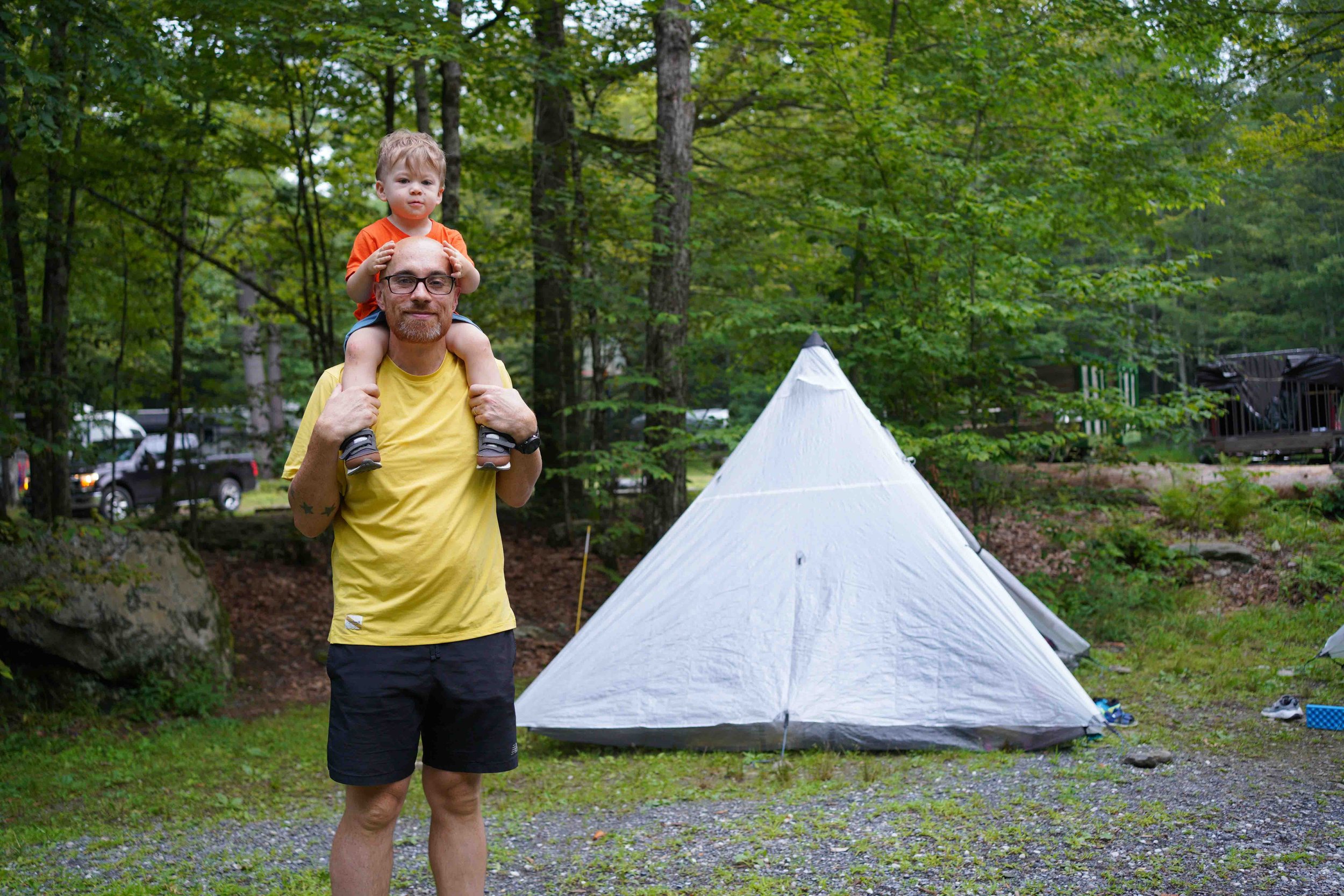 Tents are set up. Thank you, Bud!