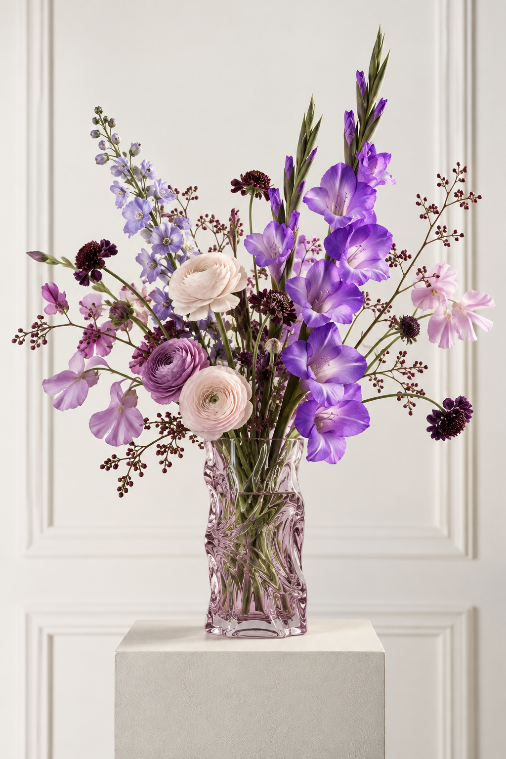 Eleganter Blumenstrauß im Wellenglas.png