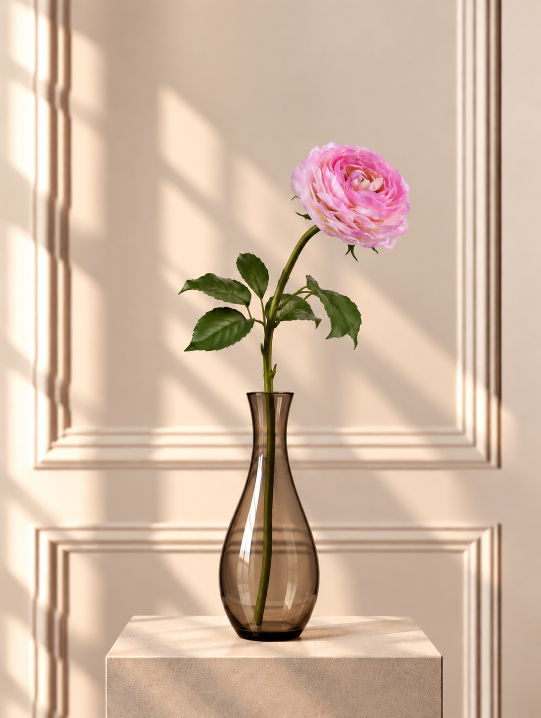 Künstlicher Hahnenfuss Zweig Rosa