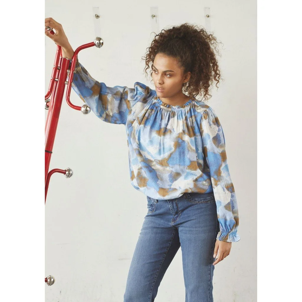 Tanna Printed Blouse - Spring Fresh