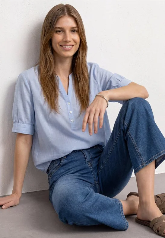 Chambray Cotton Blouse - original blue