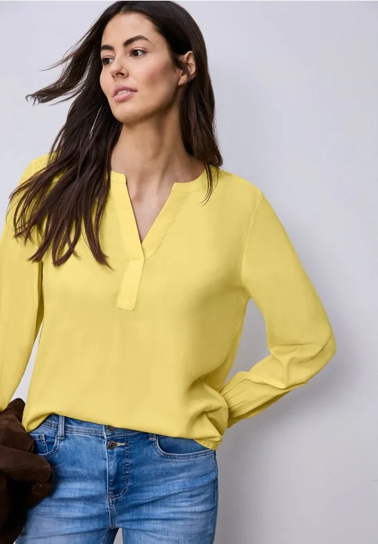 V-Neck Blouse- bloom yellow