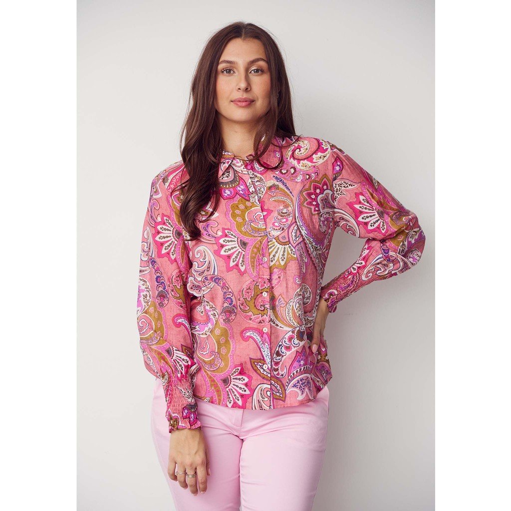 Lotta Smock Shirt - Rose Paisley