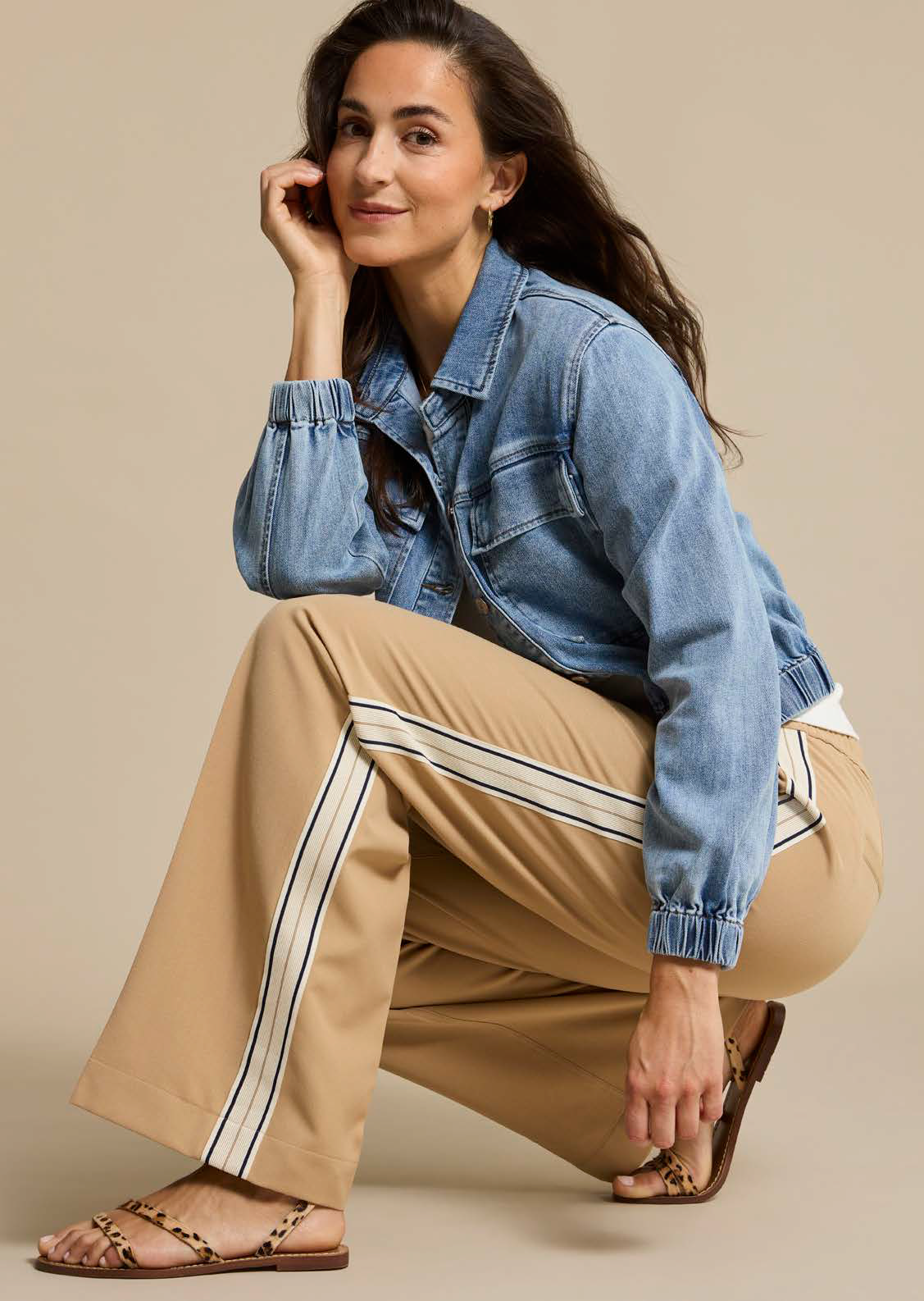 Claudette Palazzo Trousers - dark sand